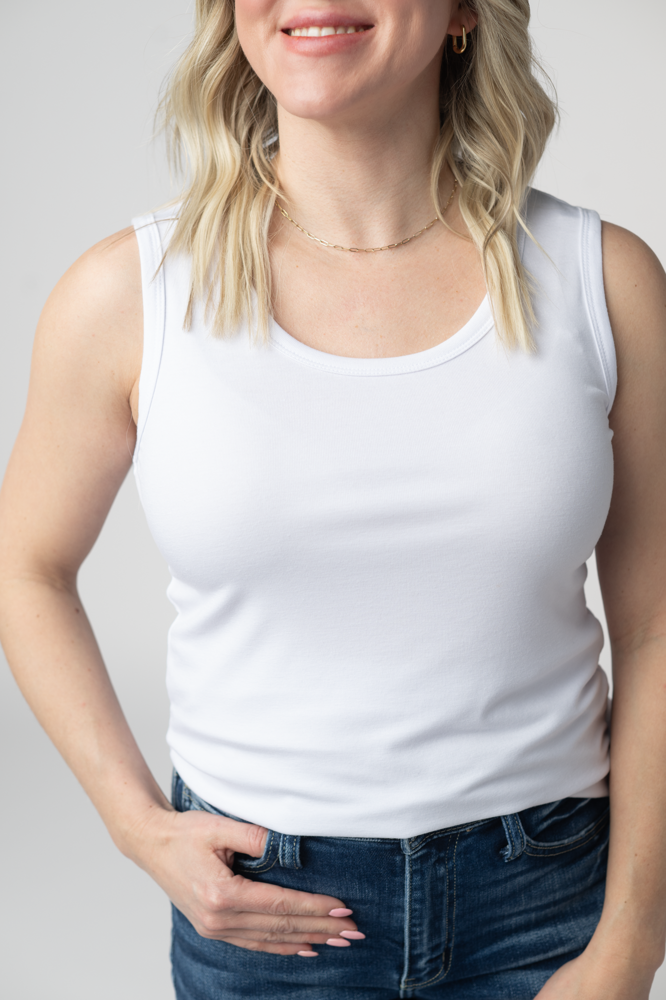 IN STOCK Ava Tank- White by Michelle Mae
