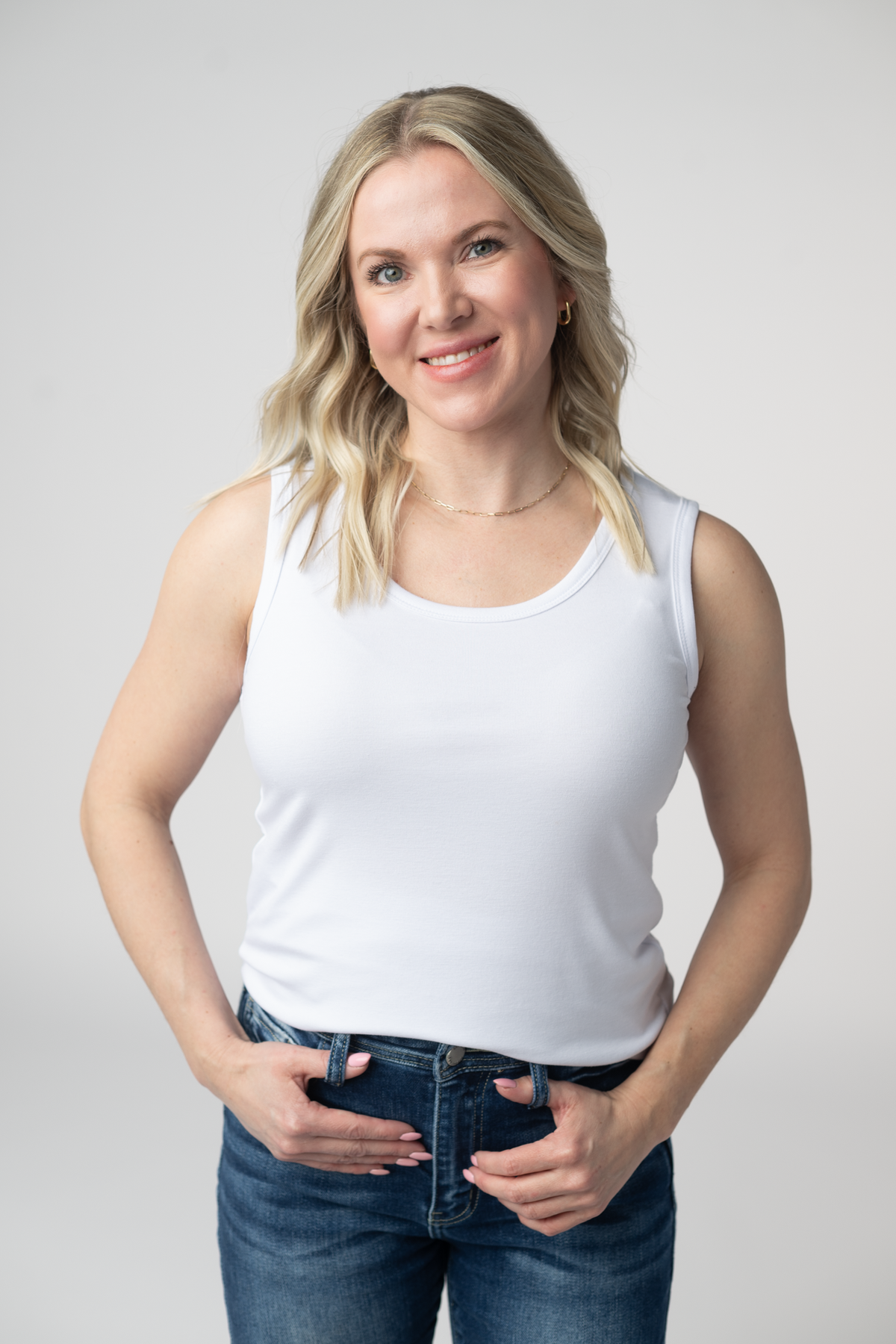 IN STOCK Ava Tank- White by Michelle Mae