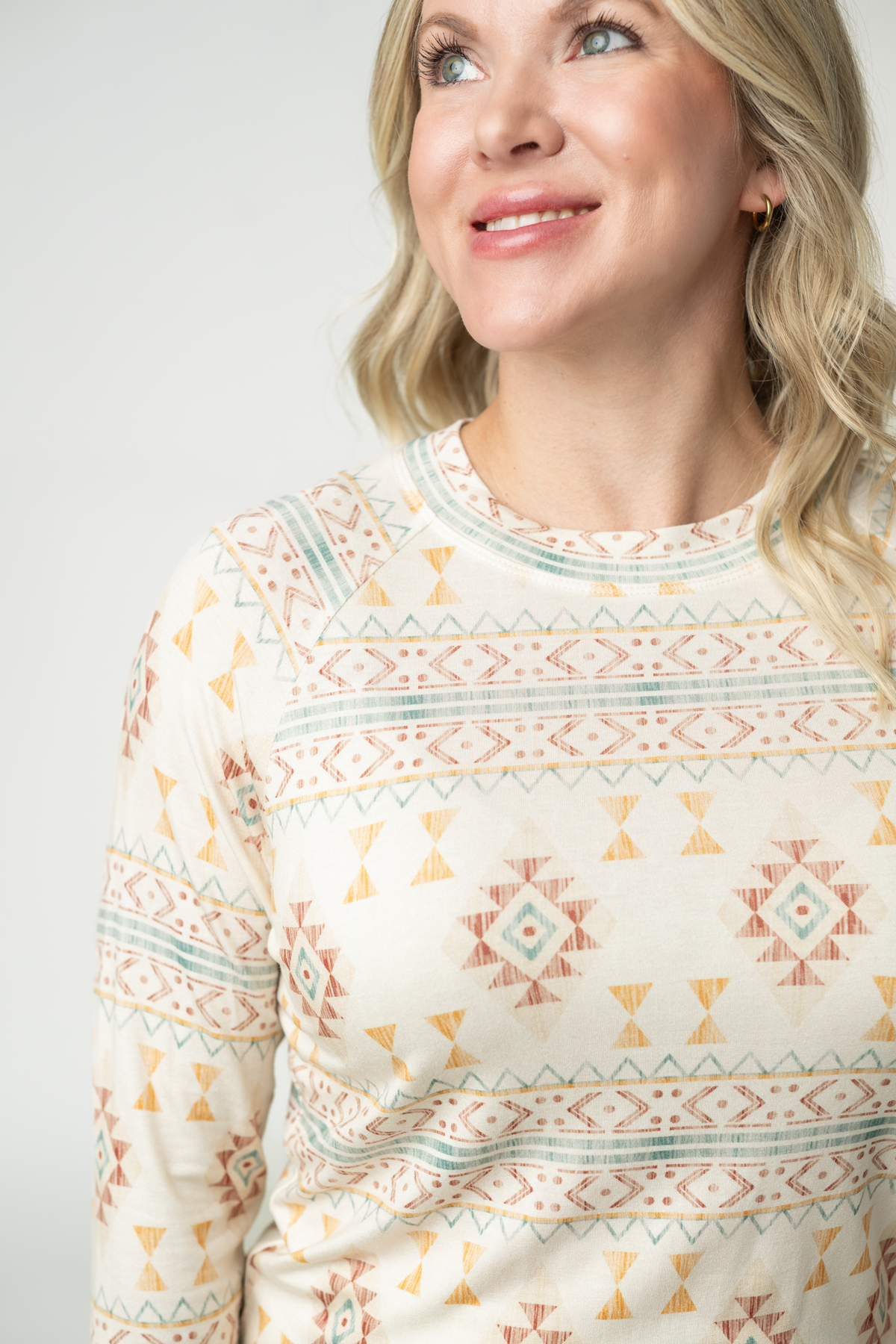 IN STOCK Blair Long Sleeve Top - Desert Geometric by Michelle Mae