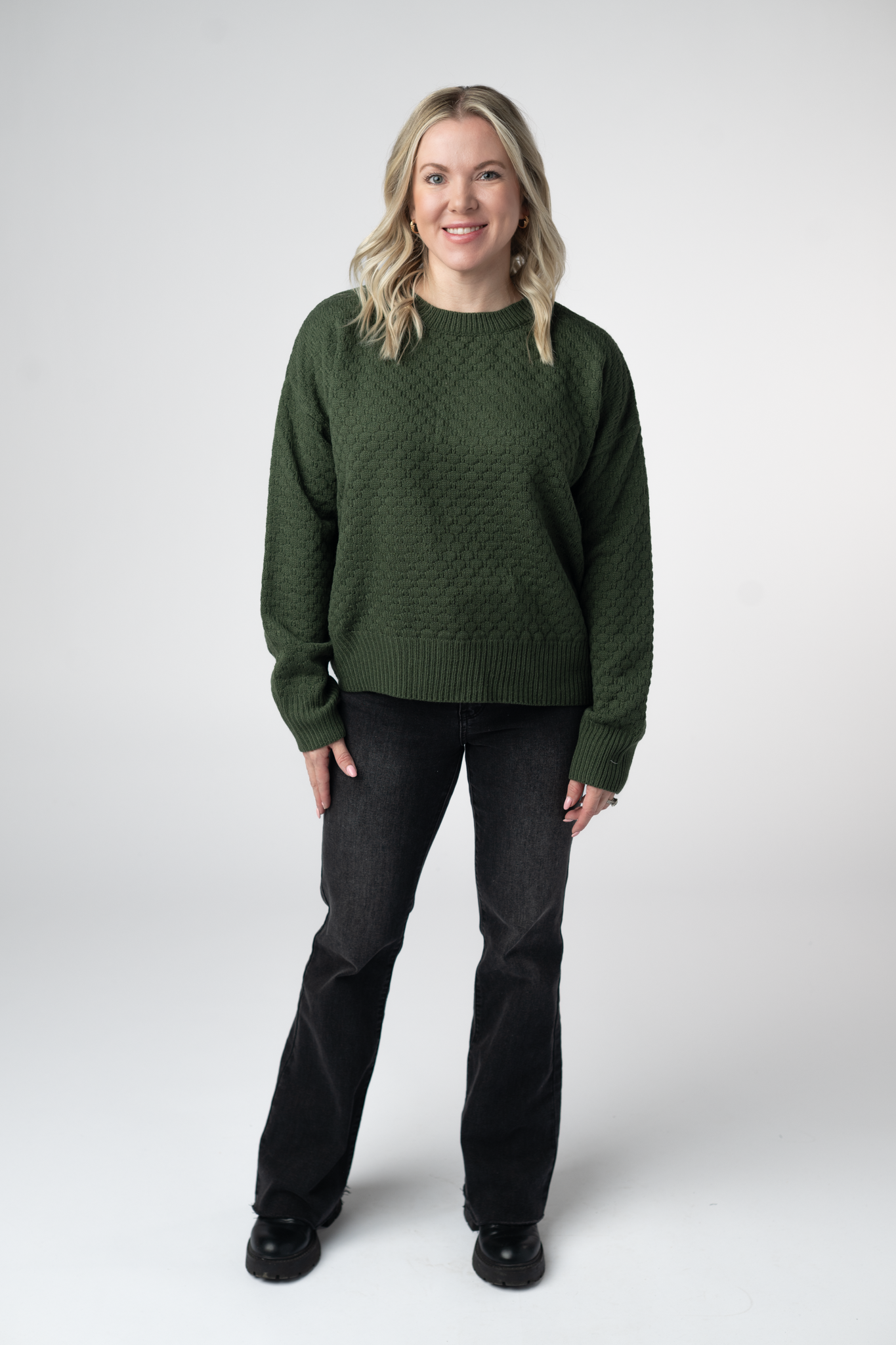 IN STOCK Gianna Pullover Sweater - Olive by Michelle Mae