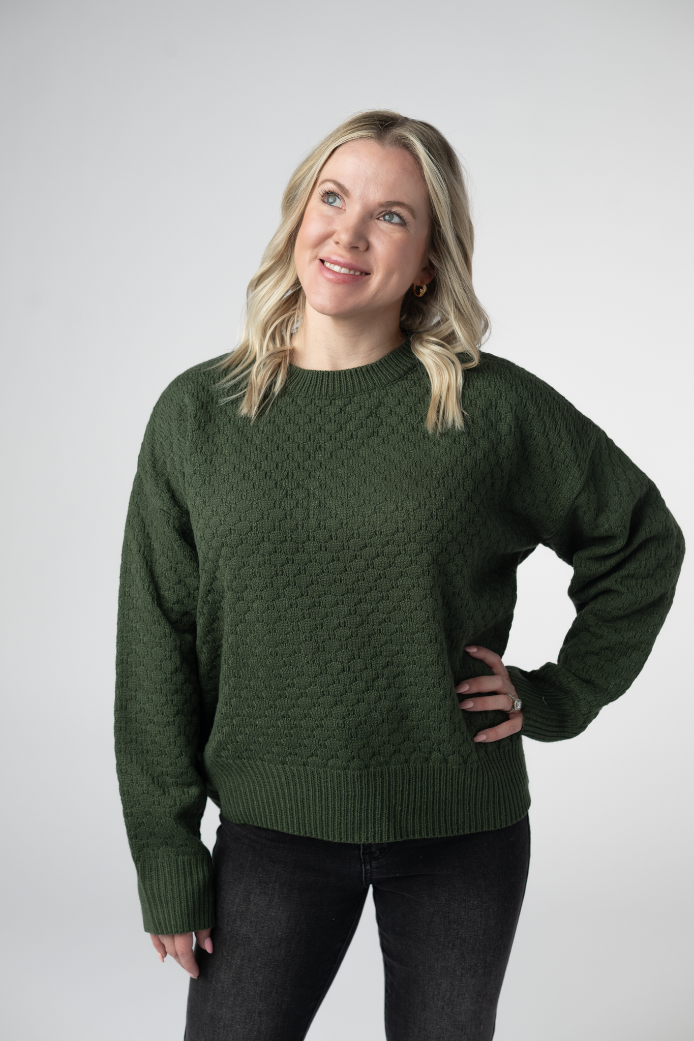 IN STOCK Gianna Pullover Sweater - Olive by Michelle Mae