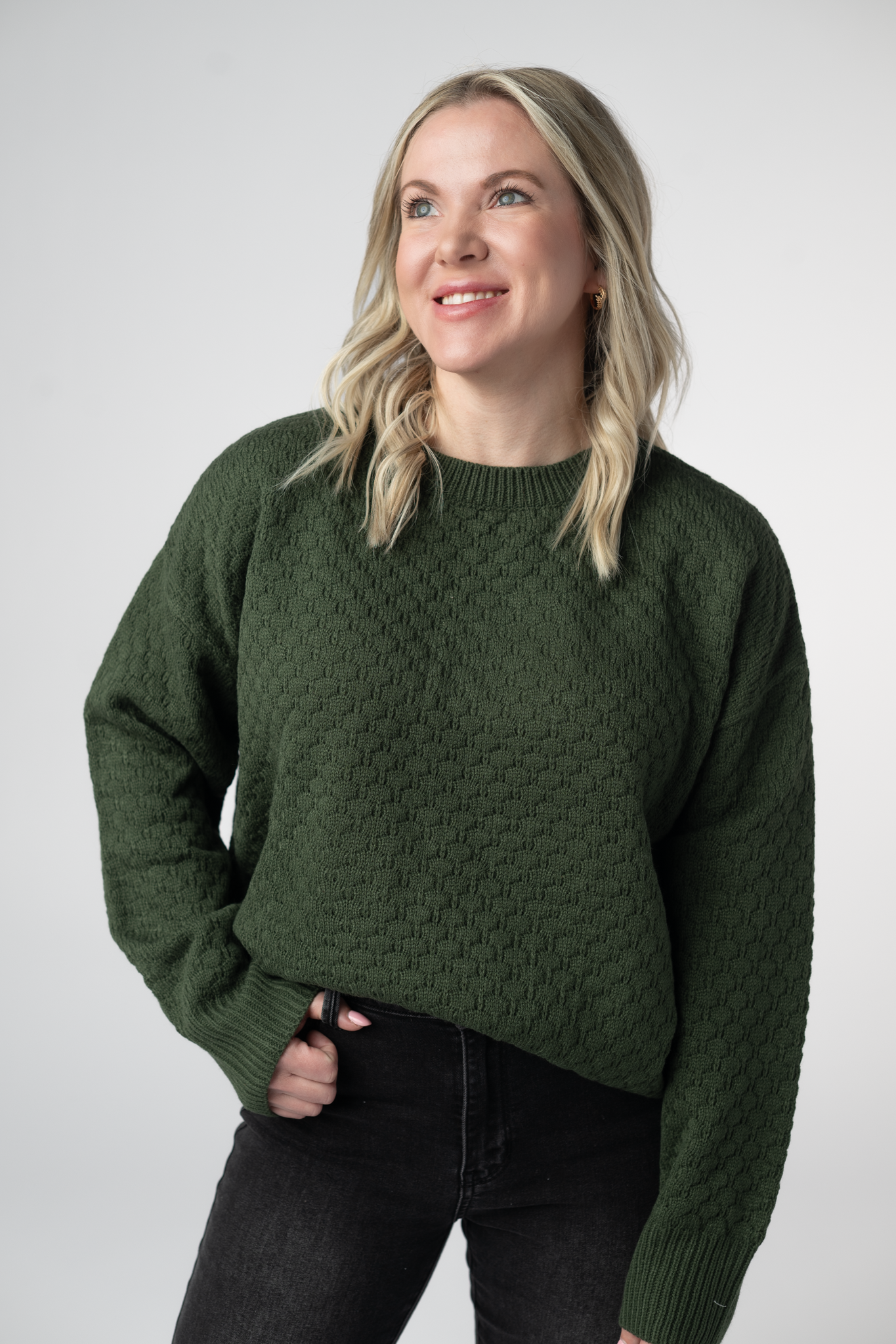 IN STOCK Gianna Pullover Sweater - Olive by Michelle Mae