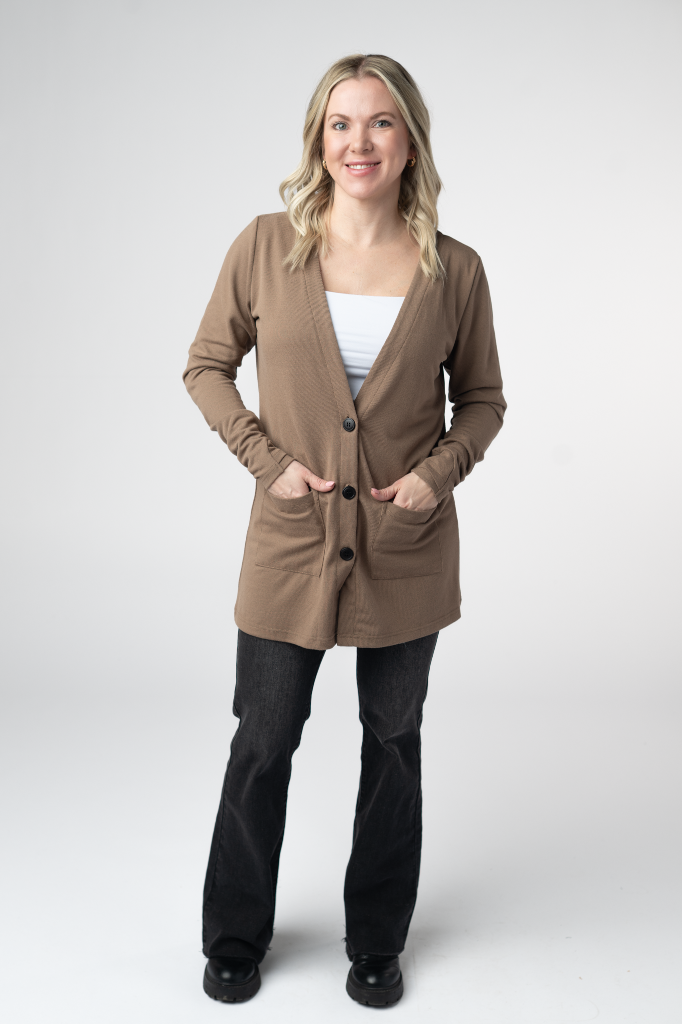 IN STOCK Cori Cardigan - Mocha by Michelle Mae