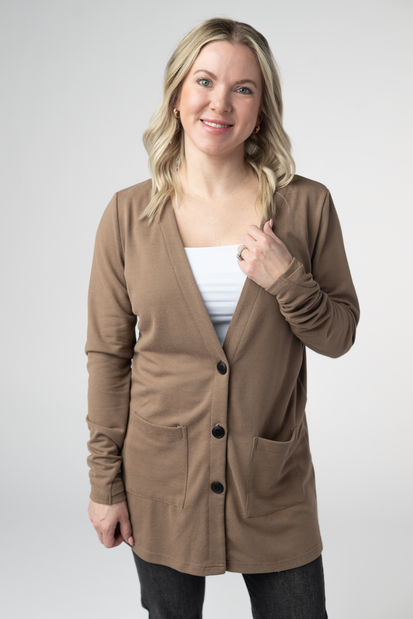 IN STOCK Cori Cardigan - Mocha by Michelle Mae