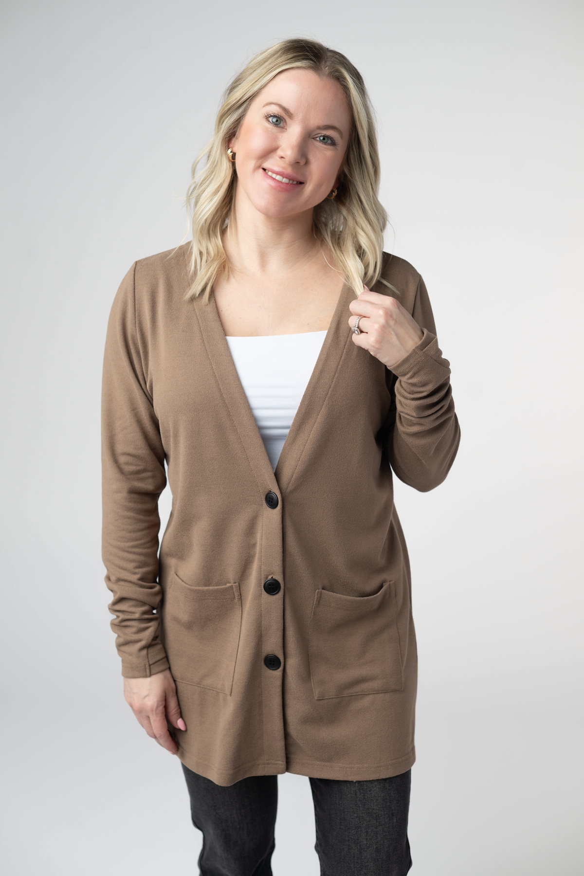 IN STOCK Cori Cardigan - Mocha by Michelle Mae