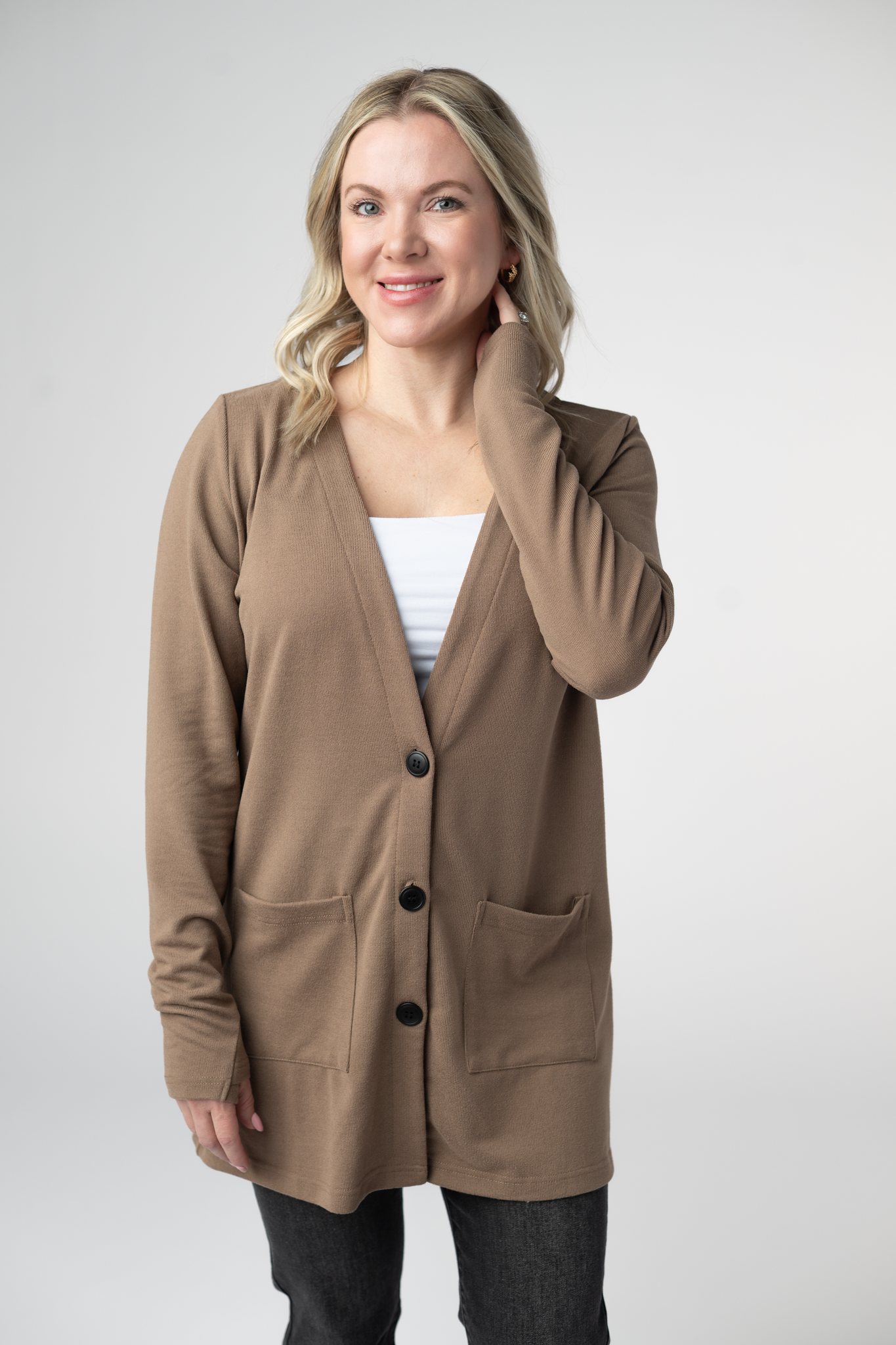 IN STOCK Cori Cardigan - Mocha by Michelle Mae