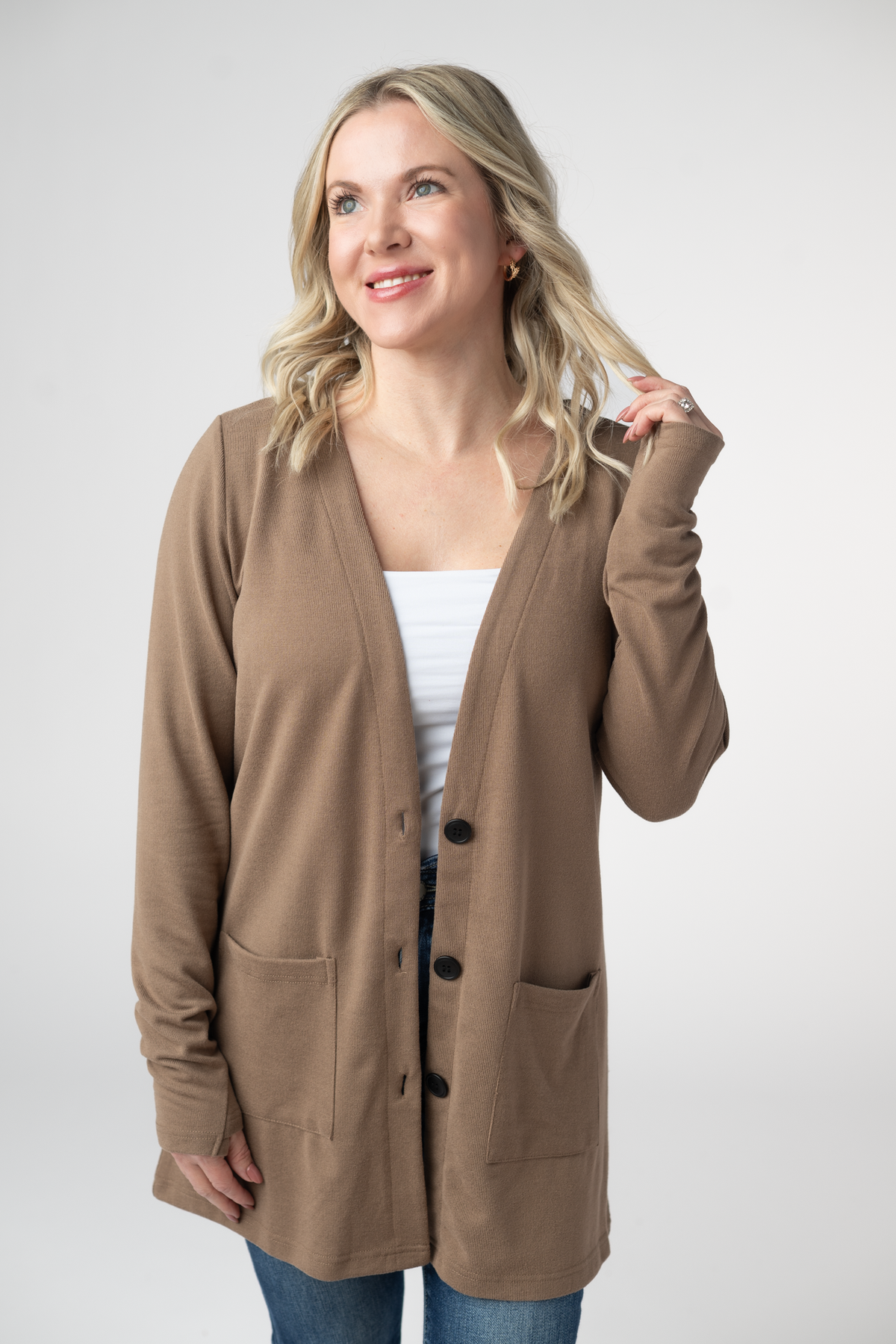 IN STOCK Cori Cardigan - Mocha by Michelle Mae