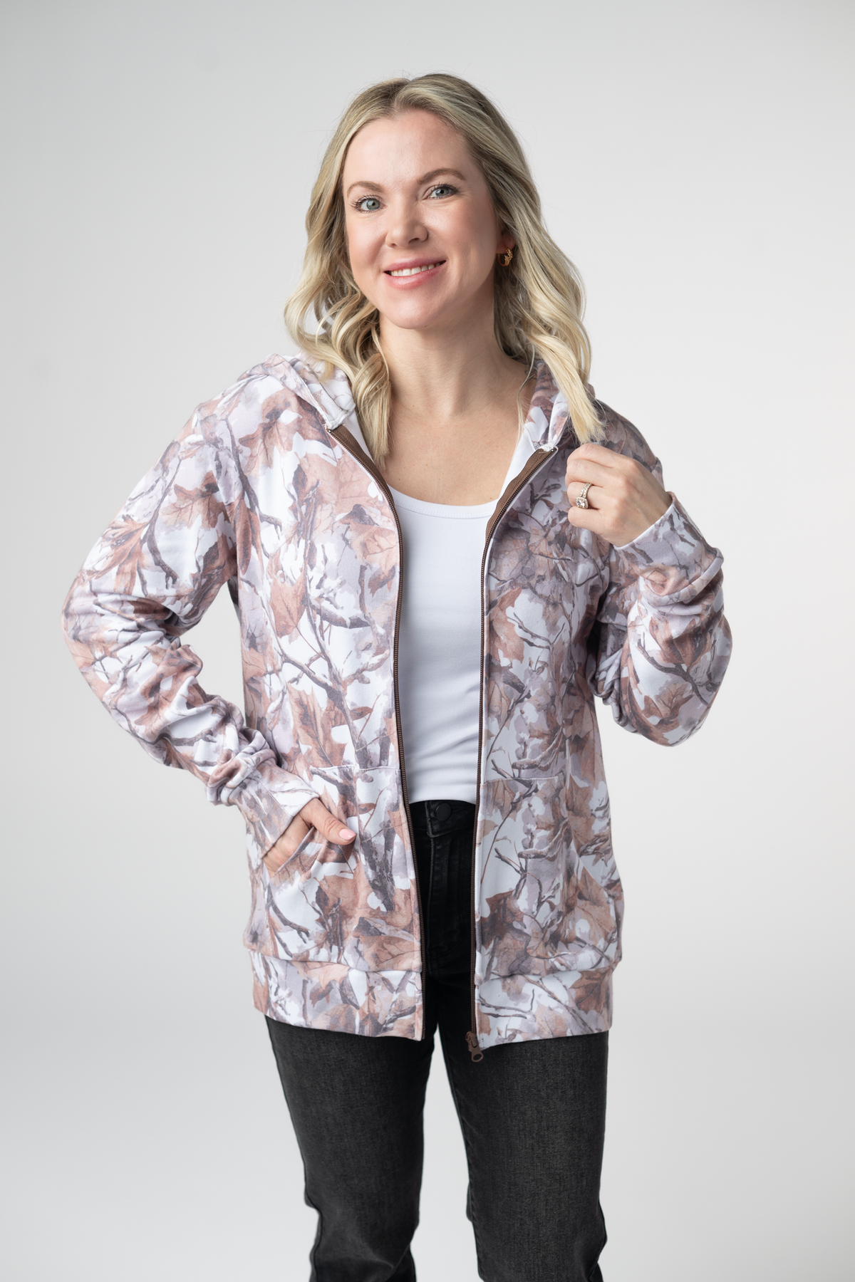 IN STOCK Fullzip Hoodie - Woodsy Camo by Michelle Mae
