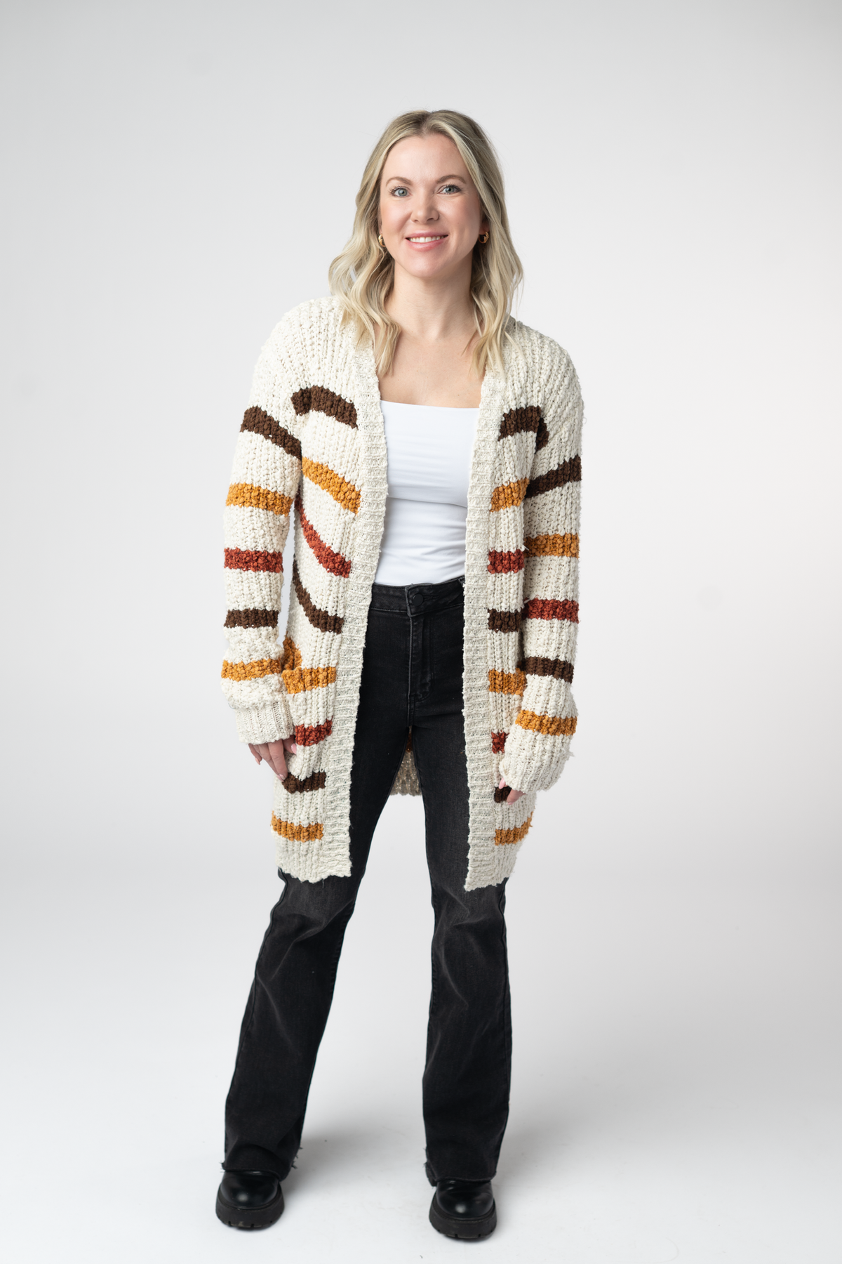 IN STOCK Fall Striped Cardigan by Michelle Mae