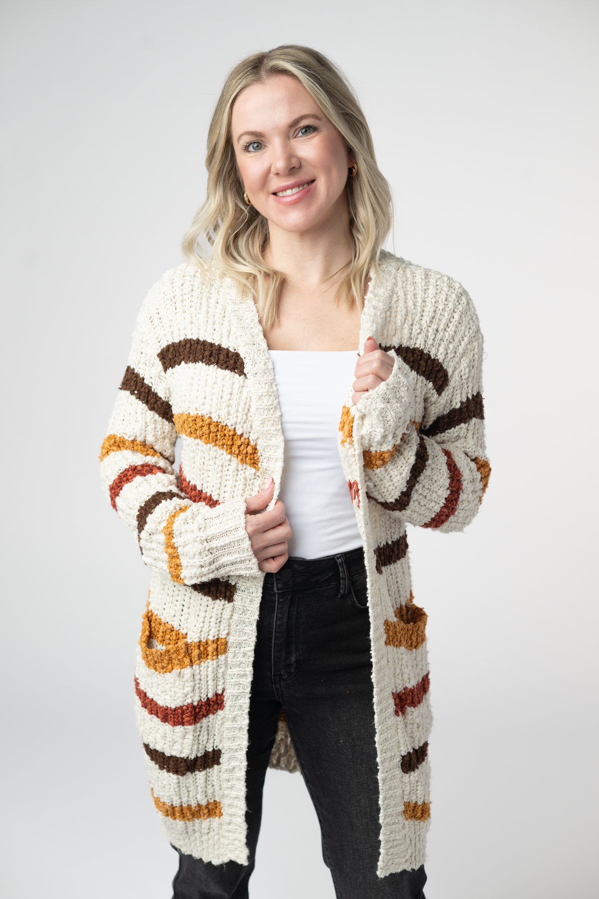 IN STOCK Fall Striped Cardigan by Michelle Mae