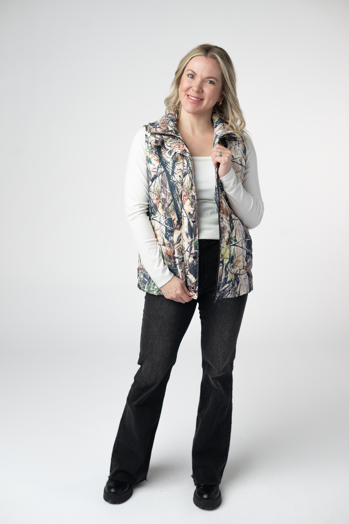 IN STOCK Remy Zip Up Vest - Dark Camo by Michelle Mae