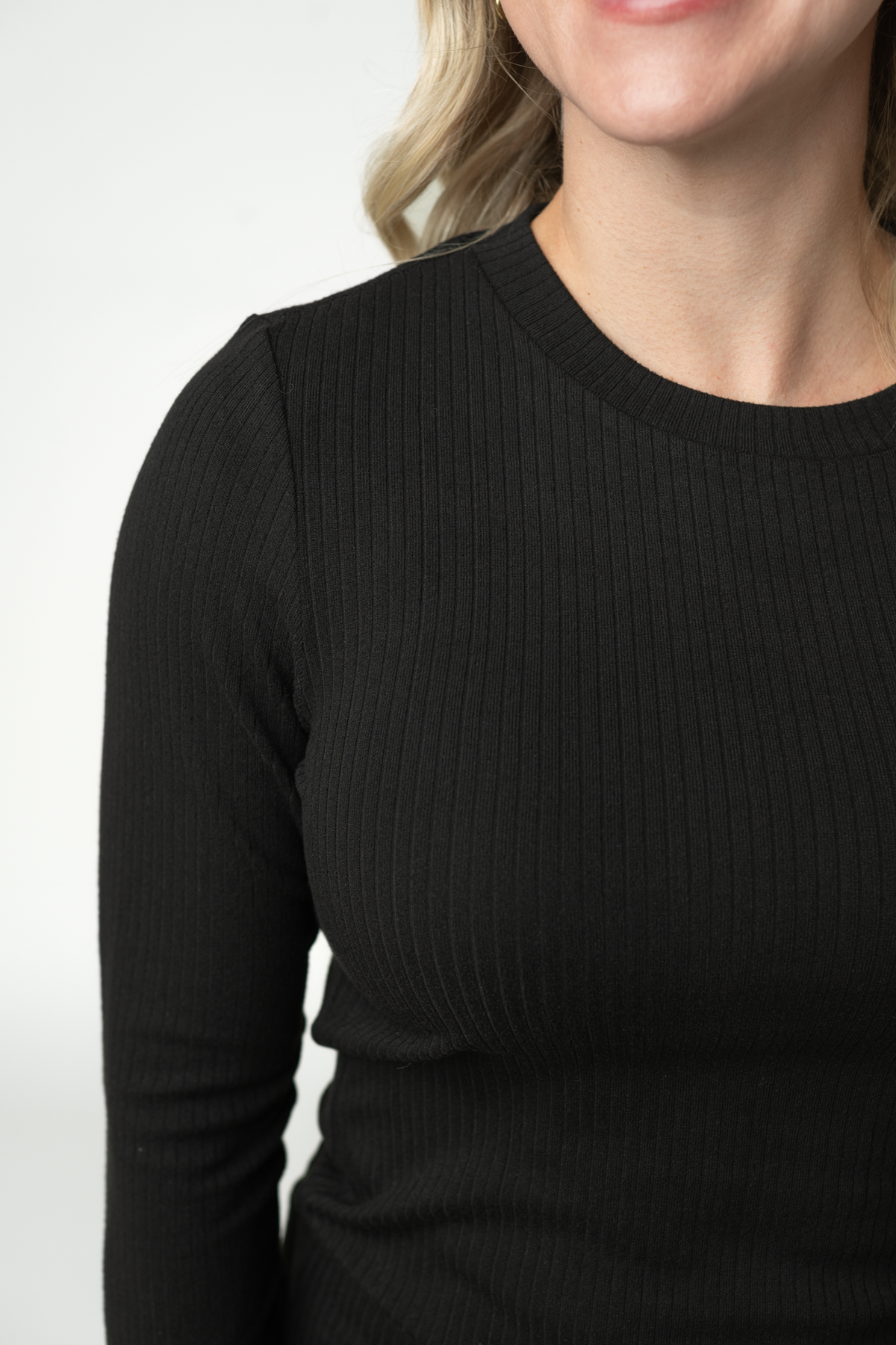 IN STOCK Reese Ribbed Long Sleeve Top - Black by Michelle Mae