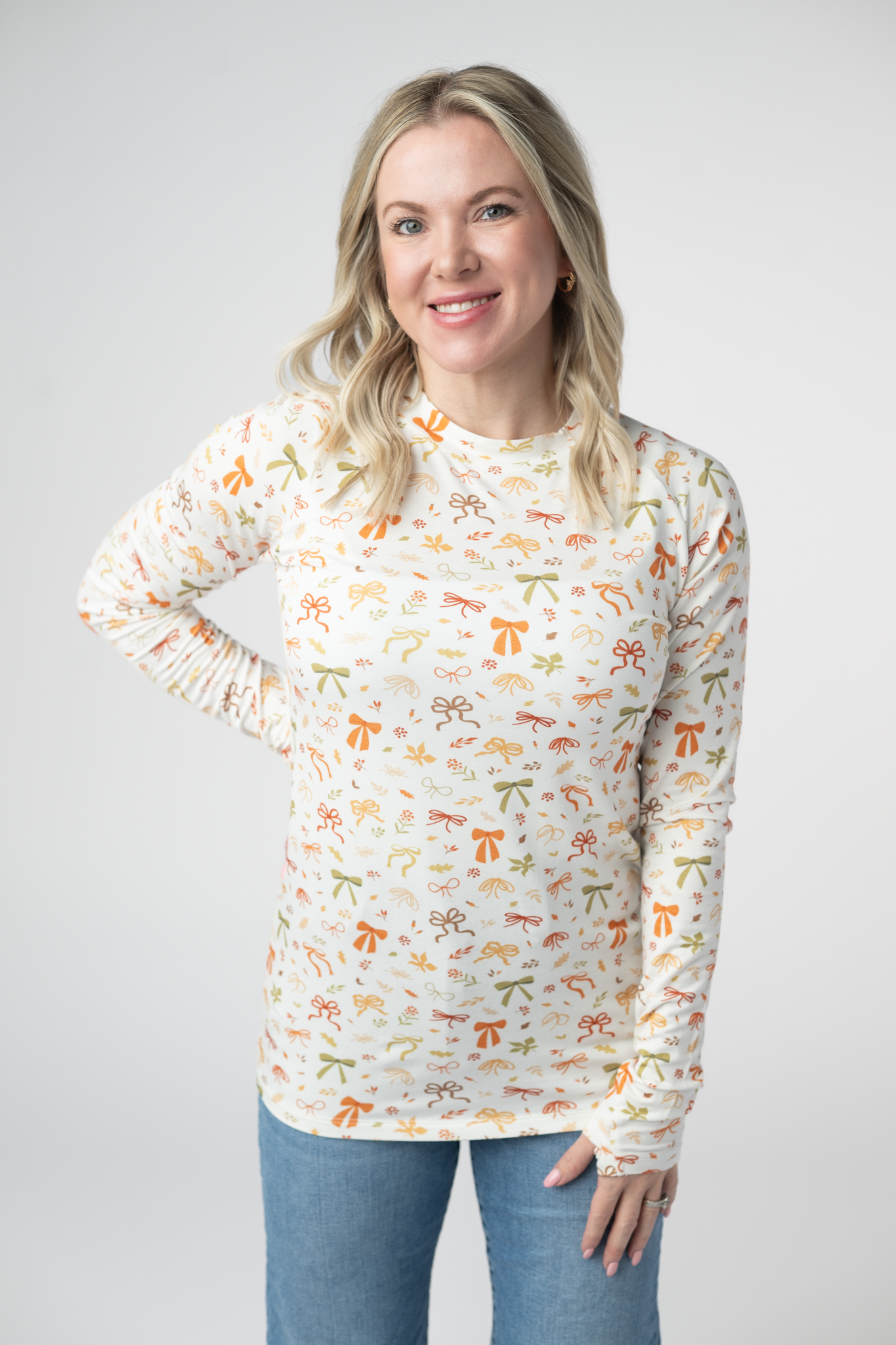 IN STOCK Blair Long Sleeve Top - Harvest Bows by Michelle Mae