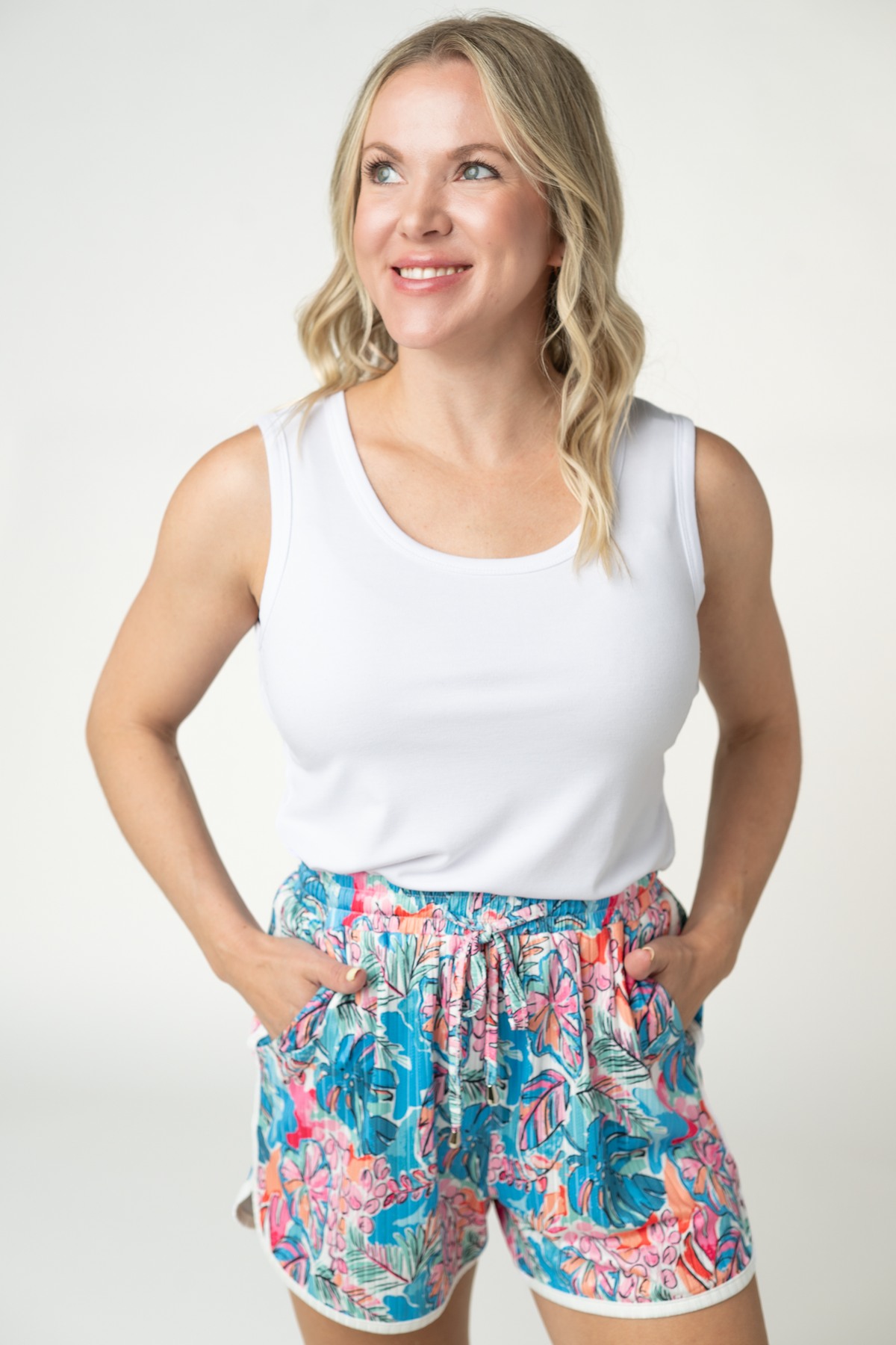 IN STOCK Nova Summer Shorts - Tropical Palm FINAL SALE by Michelle Mae