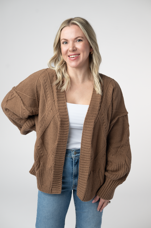Willow Cardigan - Mocha by Michelle Mae