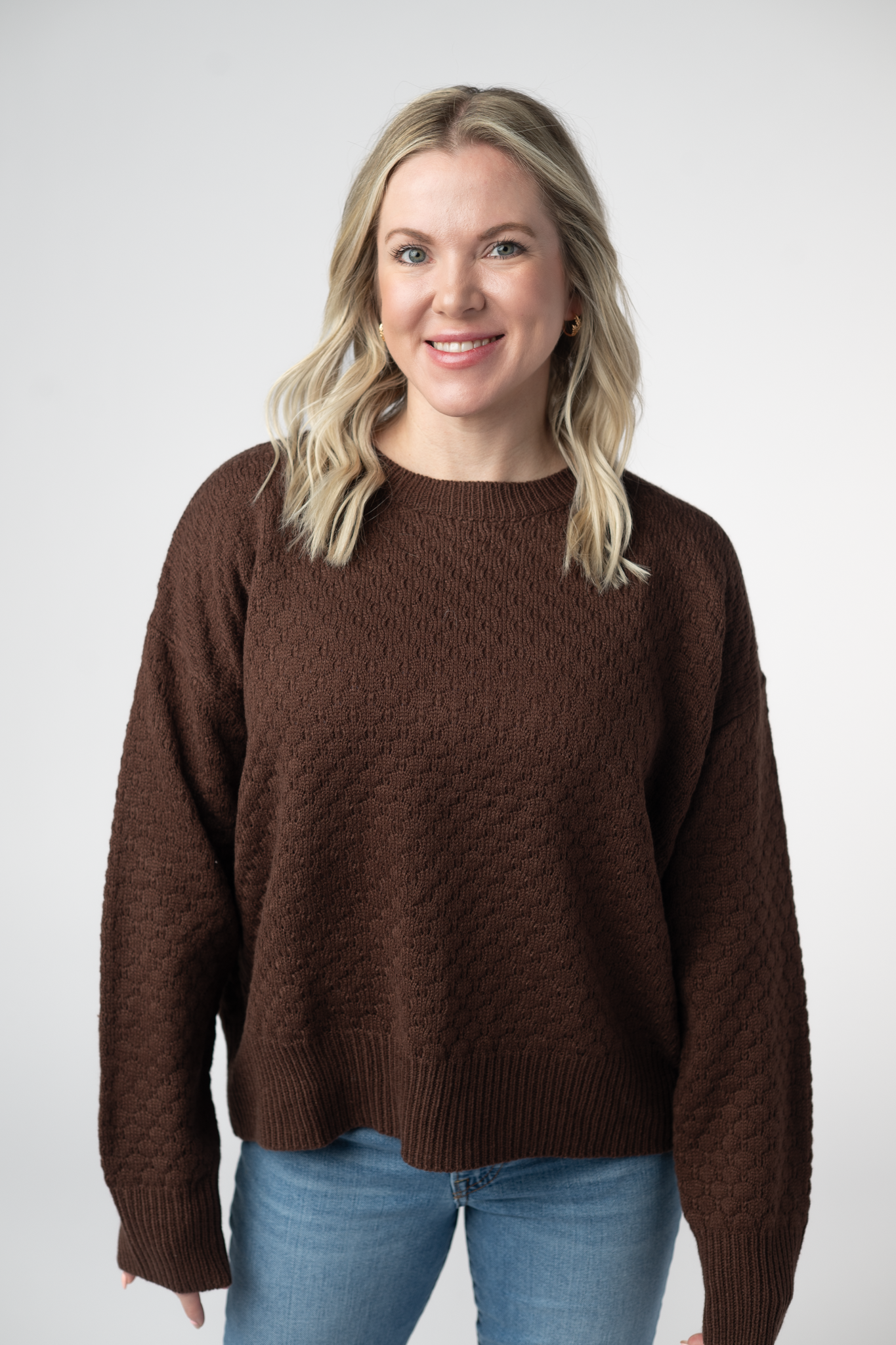IN STOCK Gianna Pullover Sweater - Brown by Michelle Mae