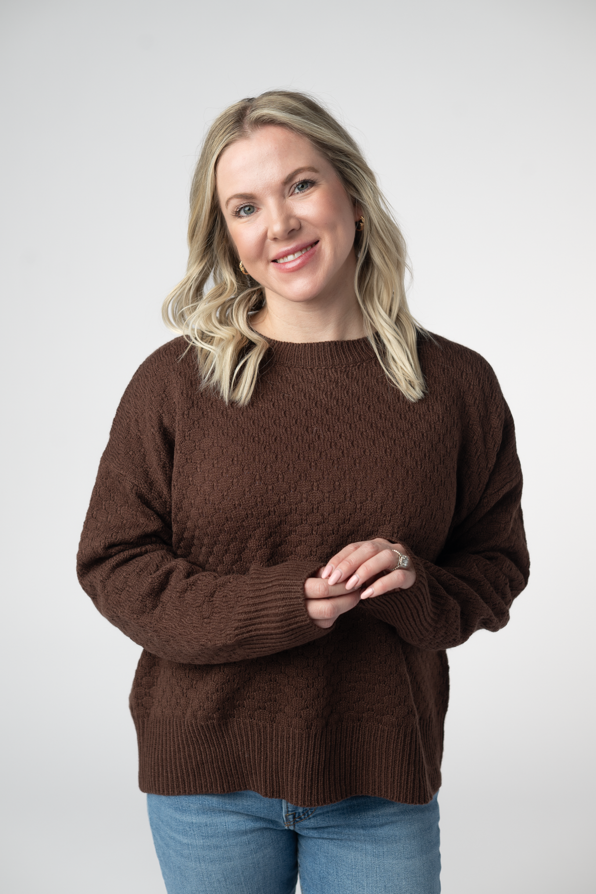 IN STOCK Gianna Pullover Sweater - Brown by Michelle Mae