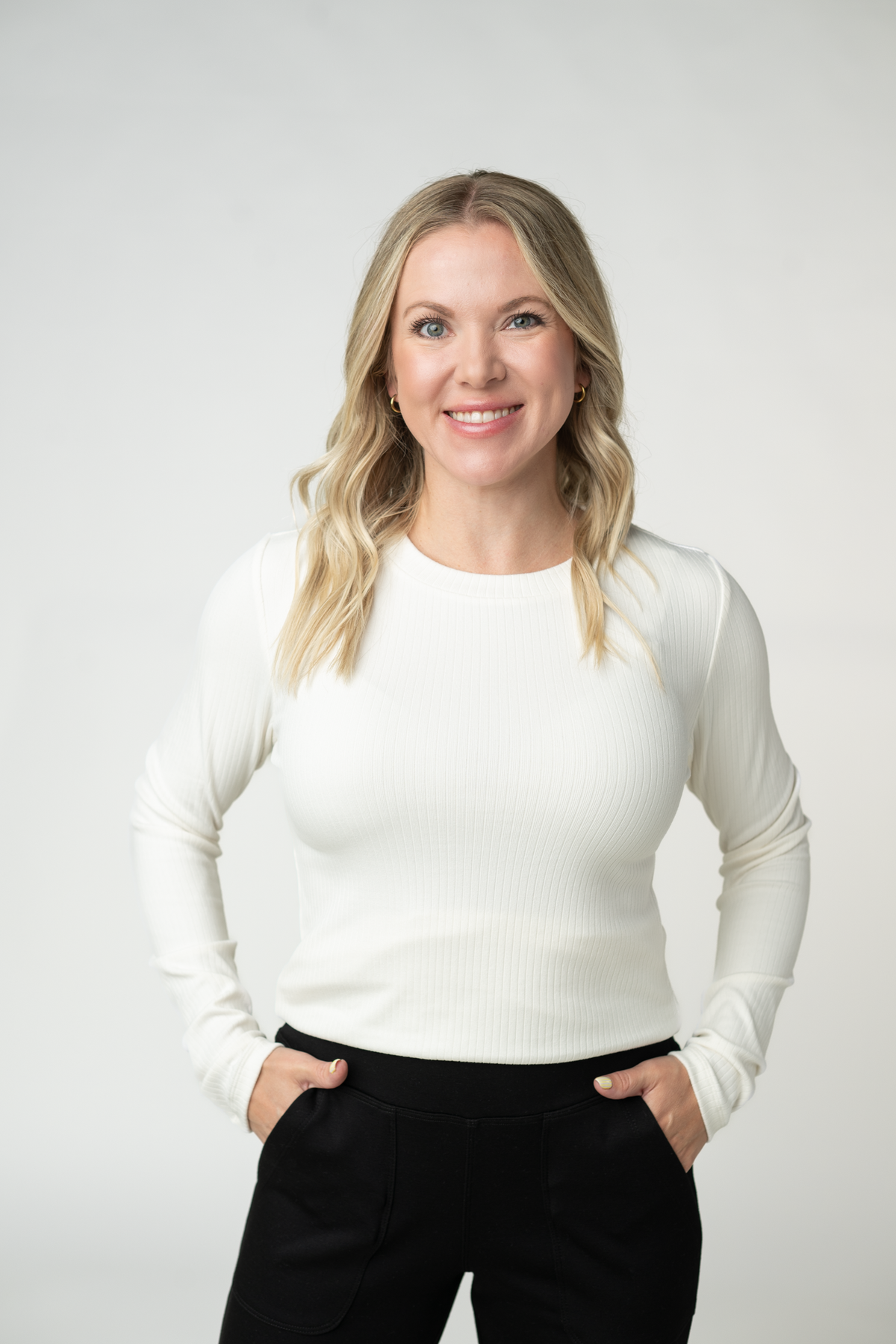 IN STOCK Reese Ribbed Long Sleeve Top - Ivory by Michelle Mae