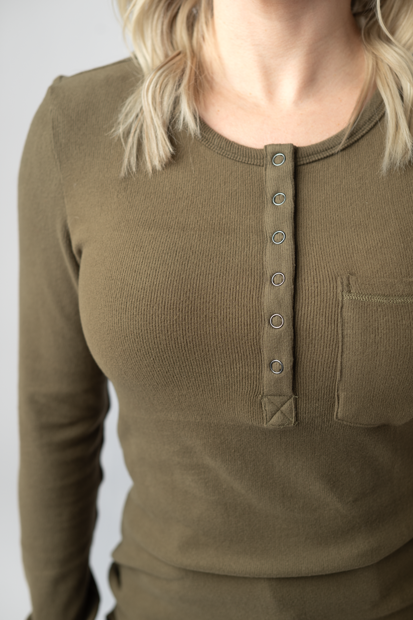 IN STOCK Georgia Long Sleeve Top - Olive by Michelle Mae