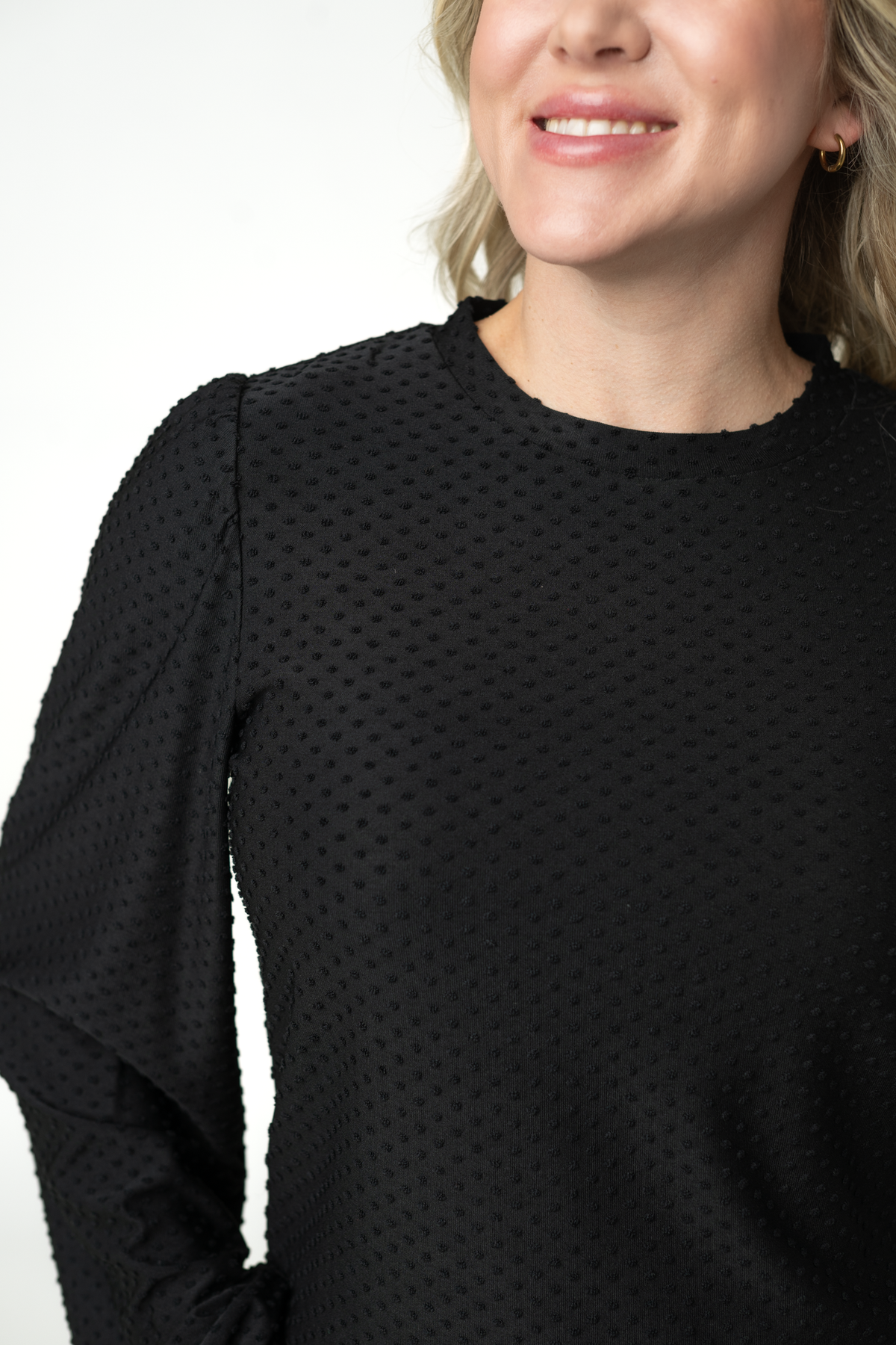 IN STOCK Miranda Dot Top - Black by Michelle Mae