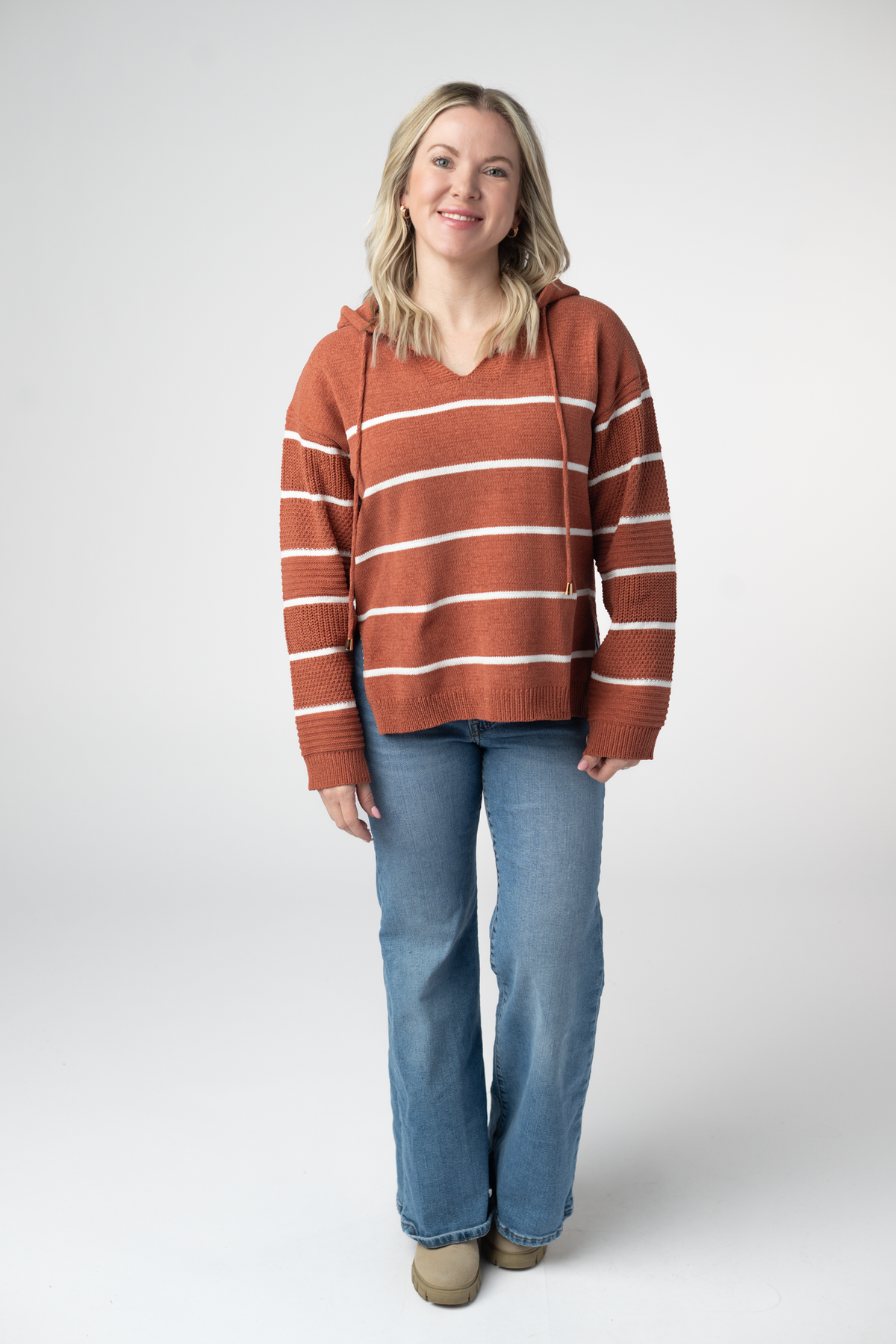 IN STOCK Maddie Striped Hoodie - Pumpkin Spice by Michelle Mae
