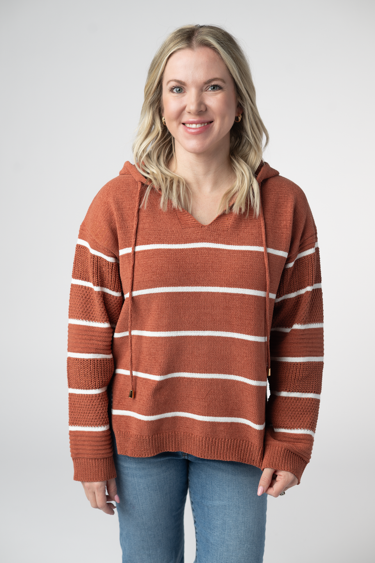 IN STOCK Maddie Striped Hoodie - Pumpkin Spice by Michelle Mae