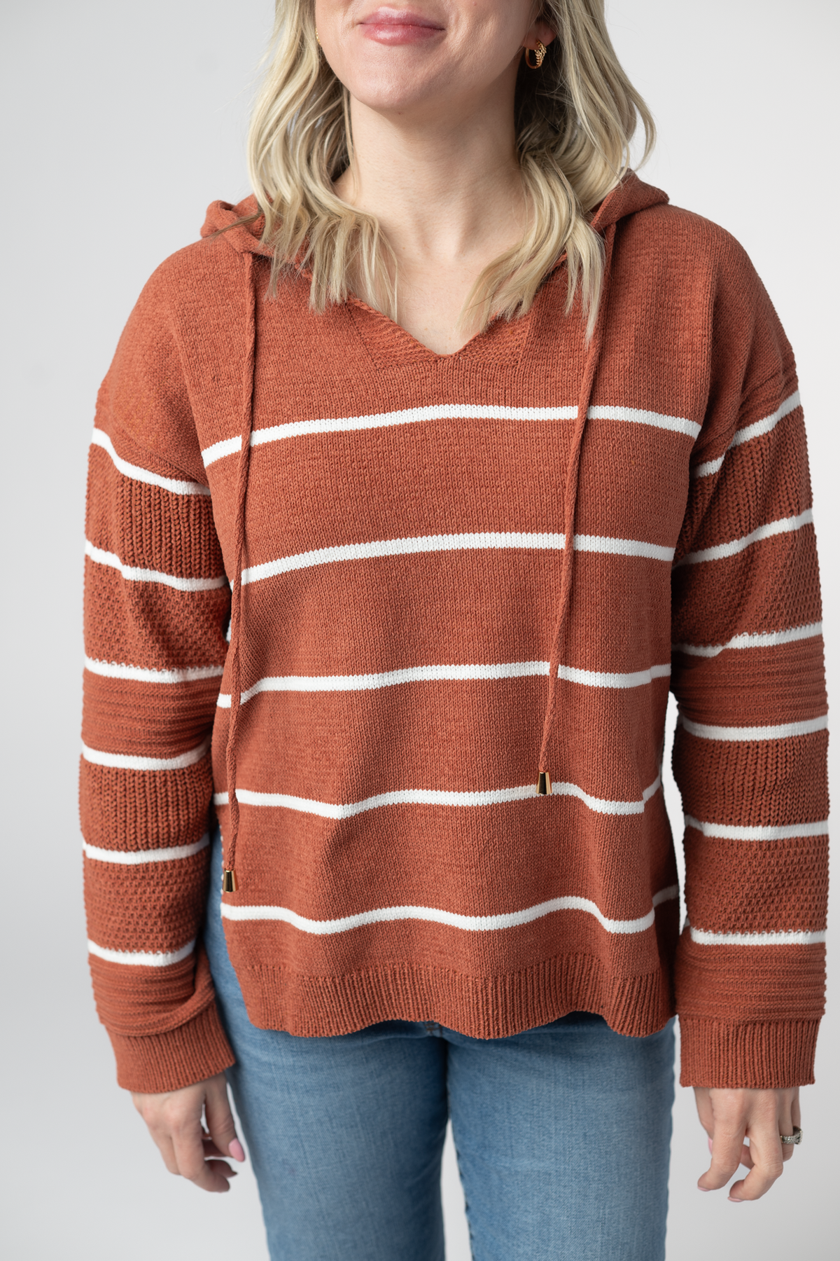 IN STOCK Maddie Striped Hoodie - Pumpkin Spice by Michelle Mae