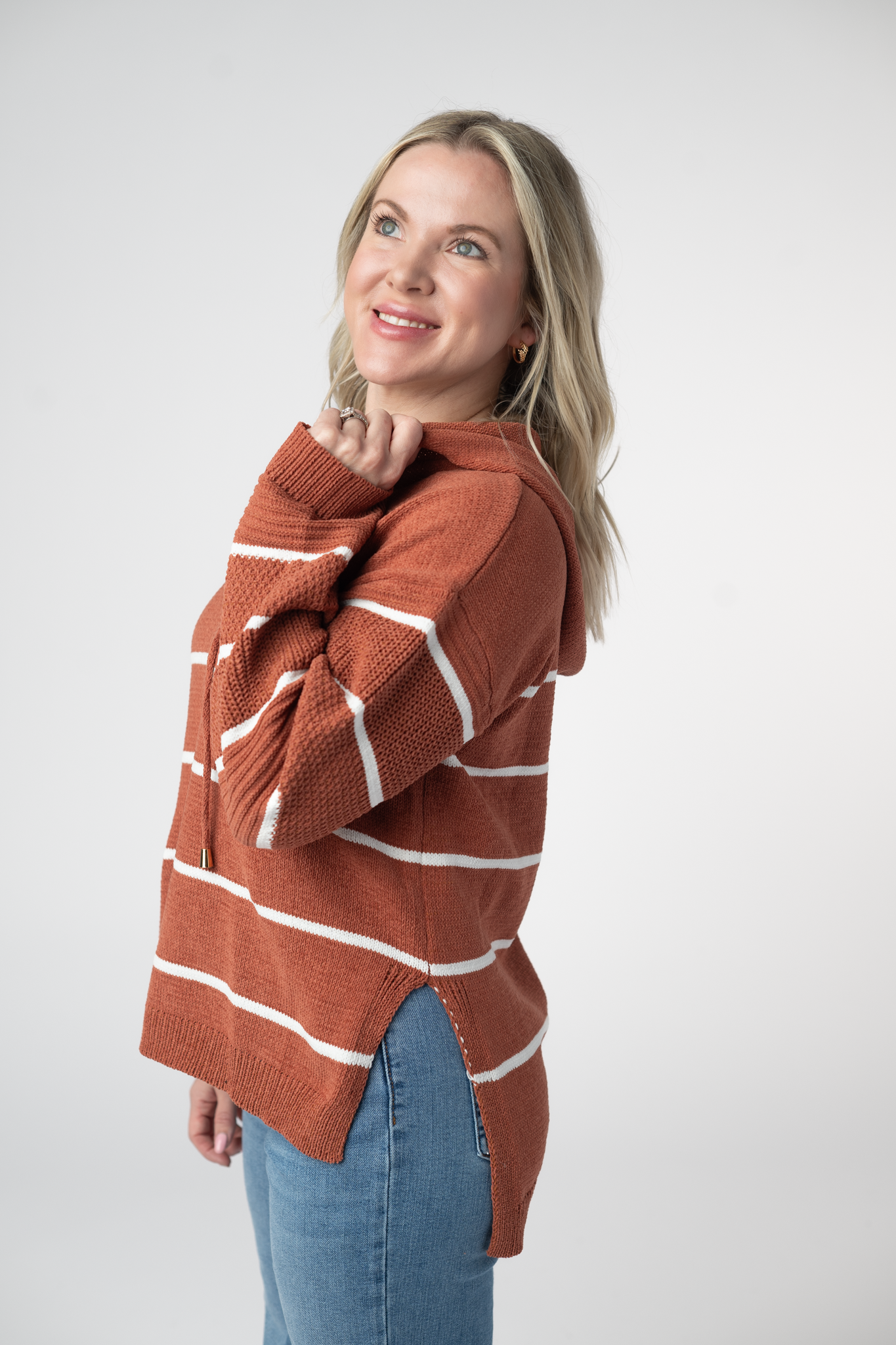 IN STOCK Maddie Striped Hoodie - Pumpkin Spice by Michelle Mae