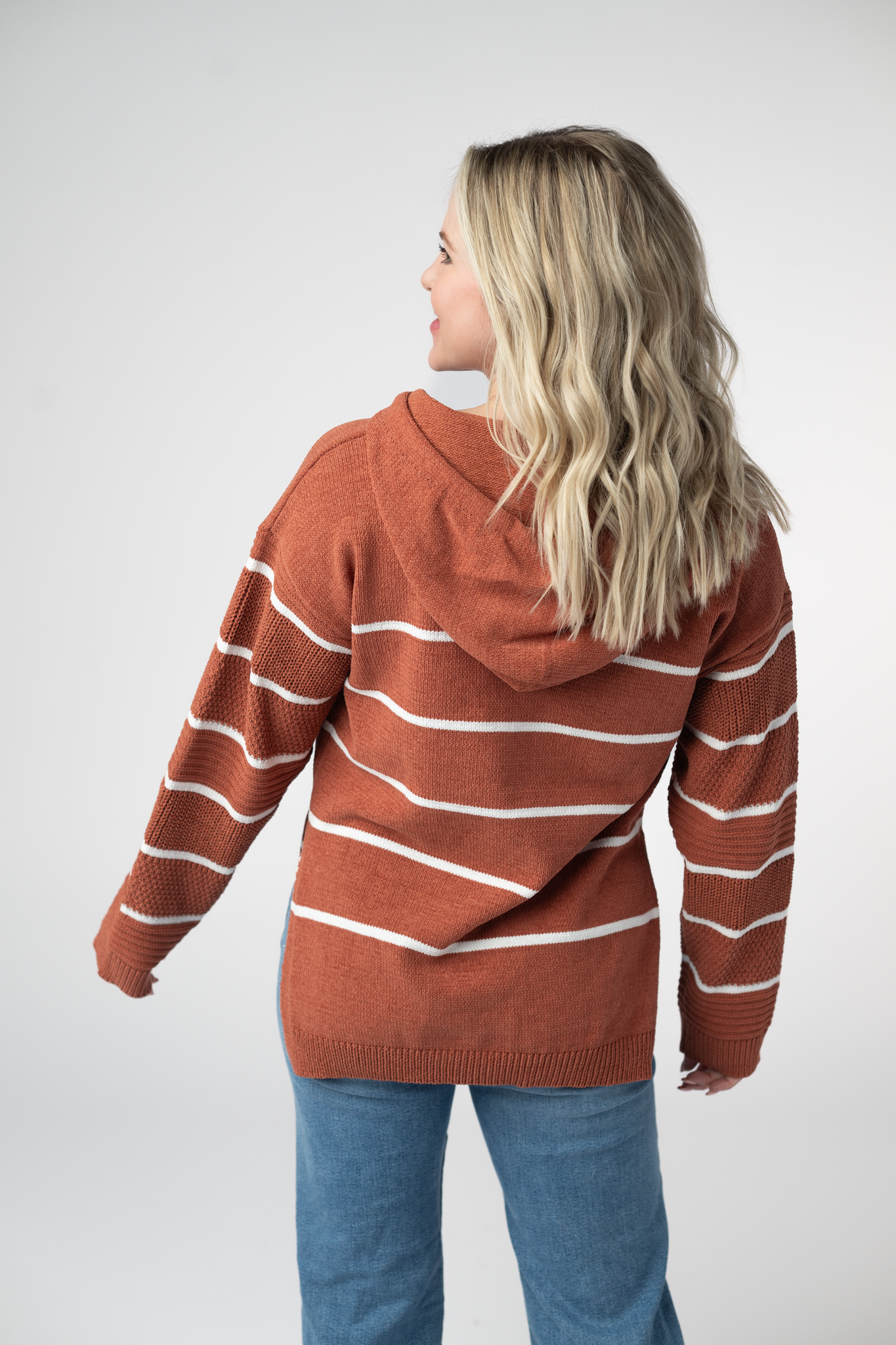 IN STOCK Maddie Striped Hoodie - Pumpkin Spice by Michelle Mae