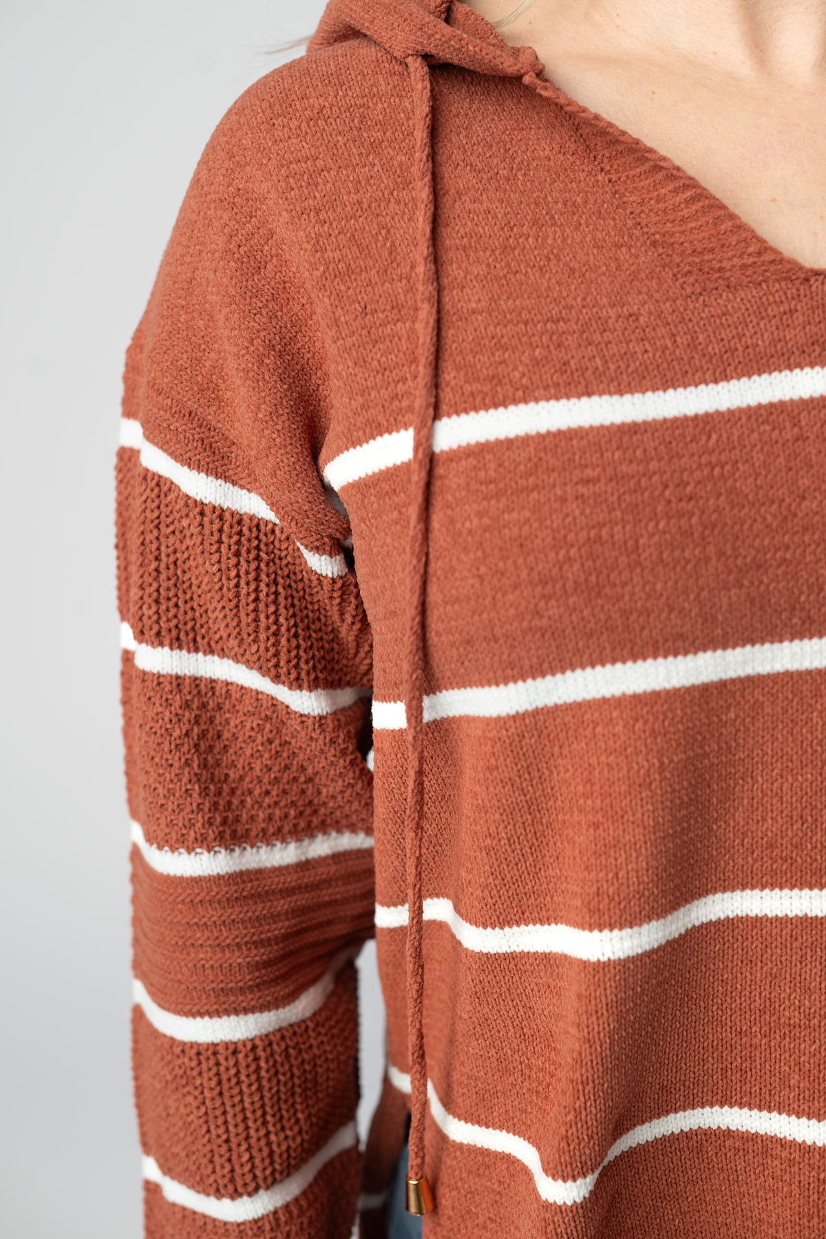 IN STOCK Maddie Striped Hoodie - Pumpkin Spice by Michelle Mae