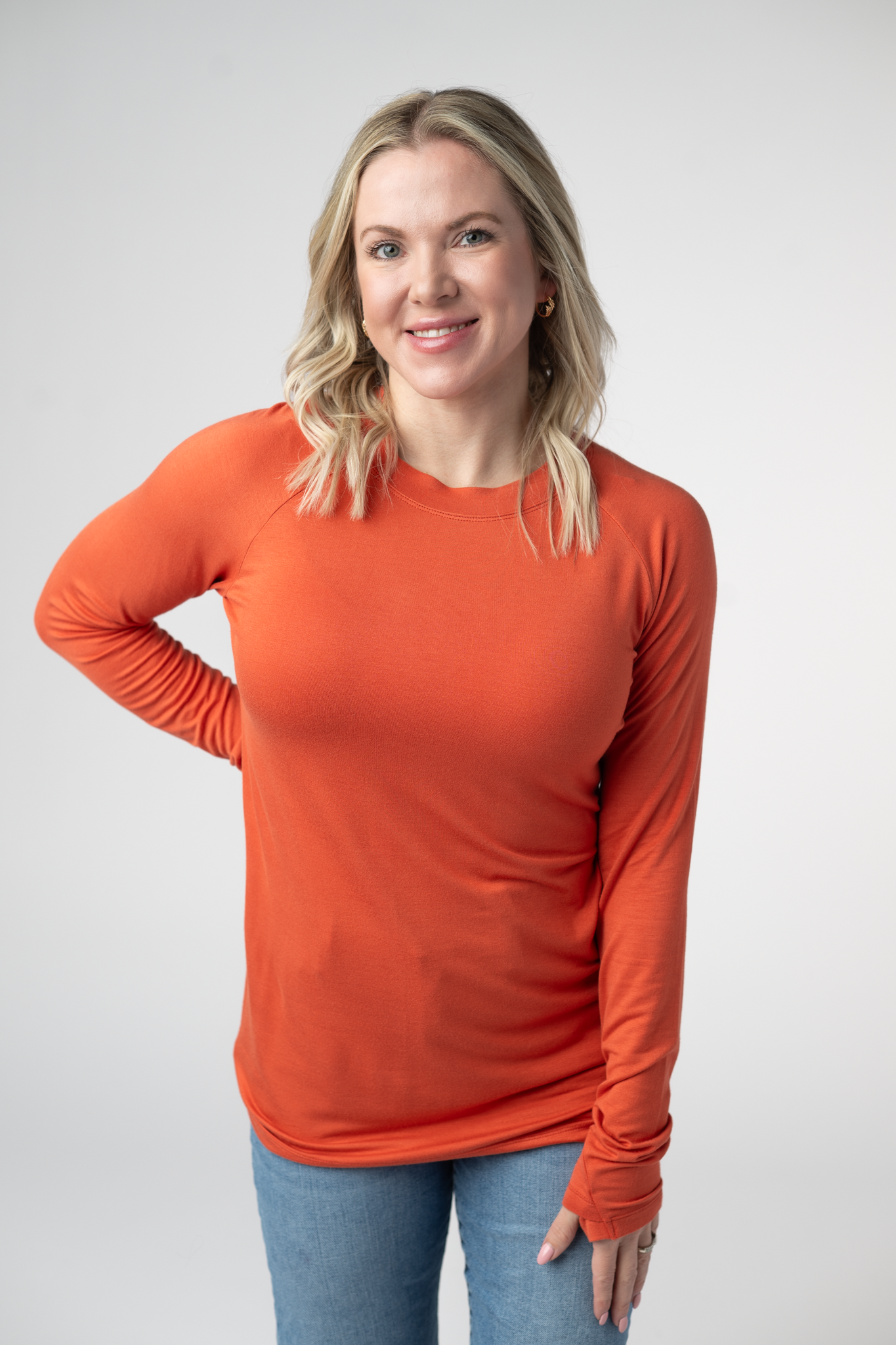 IN STOCK Blair Long Sleeve Top - Pumpkin by Michelle Mae
