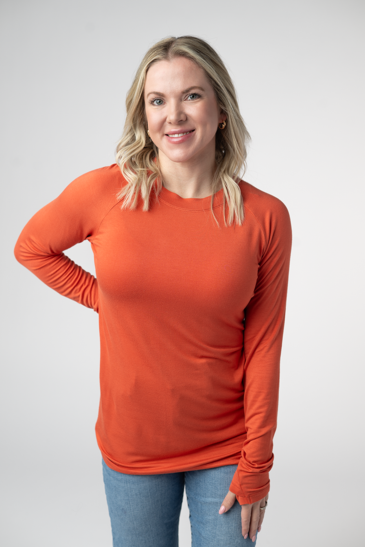 IN STOCK Blair Long Sleeve Top - Pumpkin by Michelle Mae