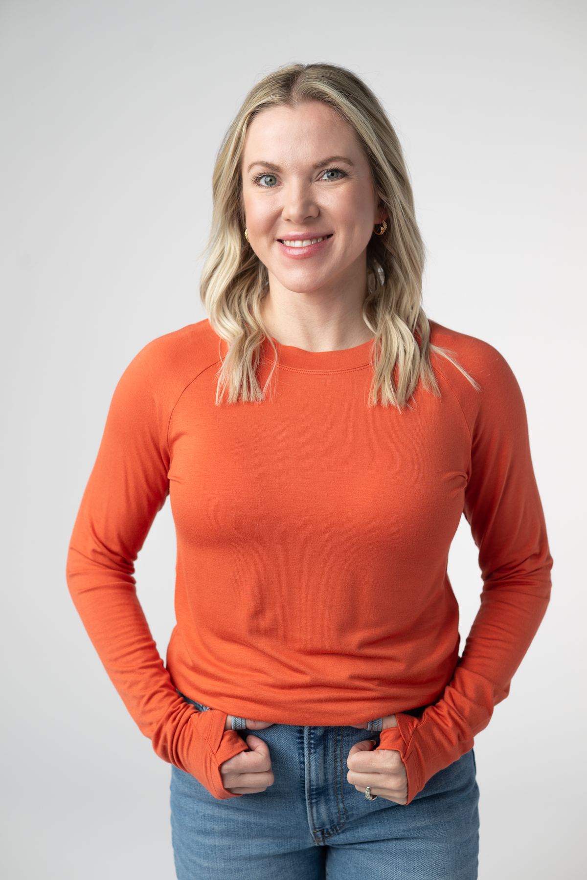 IN STOCK Blair Long Sleeve Top - Pumpkin by Michelle Mae