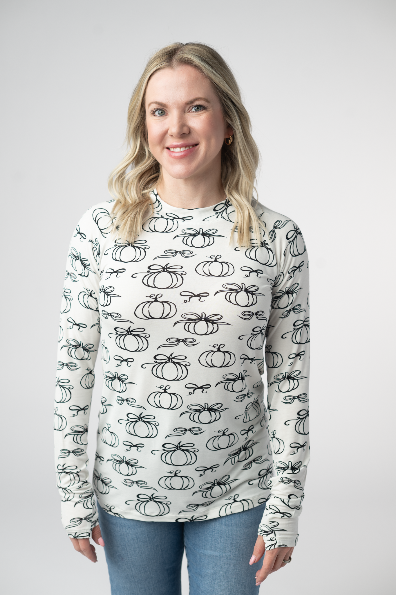 IN STOCK Blair Long Sleeve Top - Classic Pumpkins by Michelle Mae