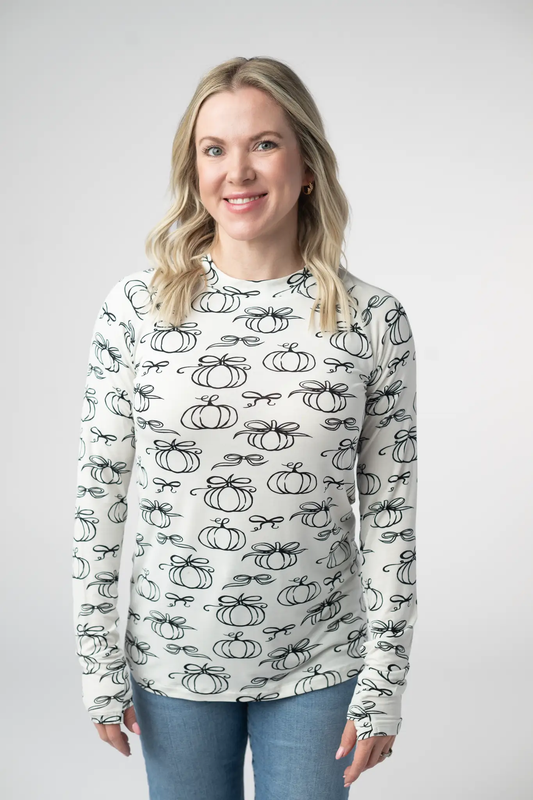 Blair Long Sleeve Top - Classic Pumpkins by Michelle Mae