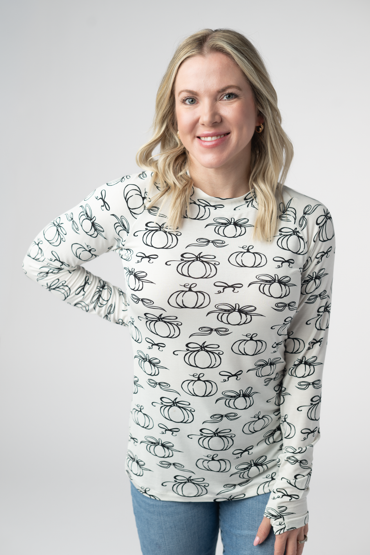 IN STOCK Blair Long Sleeve Top - Classic Pumpkins by Michelle Mae