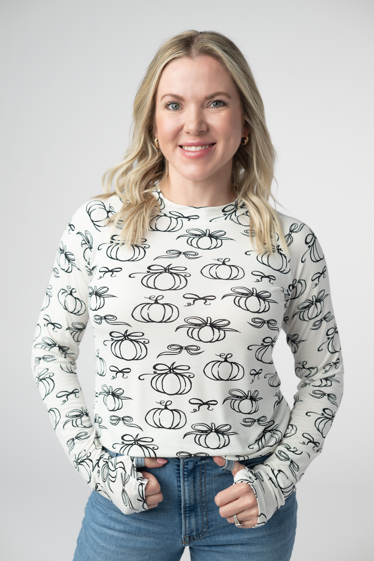 IN STOCK Blair Long Sleeve Top - Classic Pumpkins by Michelle Mae