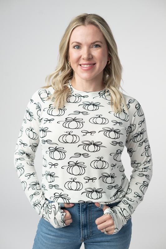 IN STOCK Blair Long Sleeve Top - Classic Pumpkins by Michelle Mae
