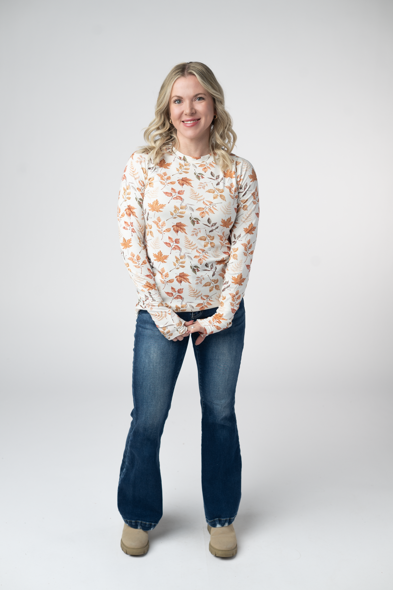IN STOCK Blair Long Sleeve Top - Harvest Leaves by Michelle Mae