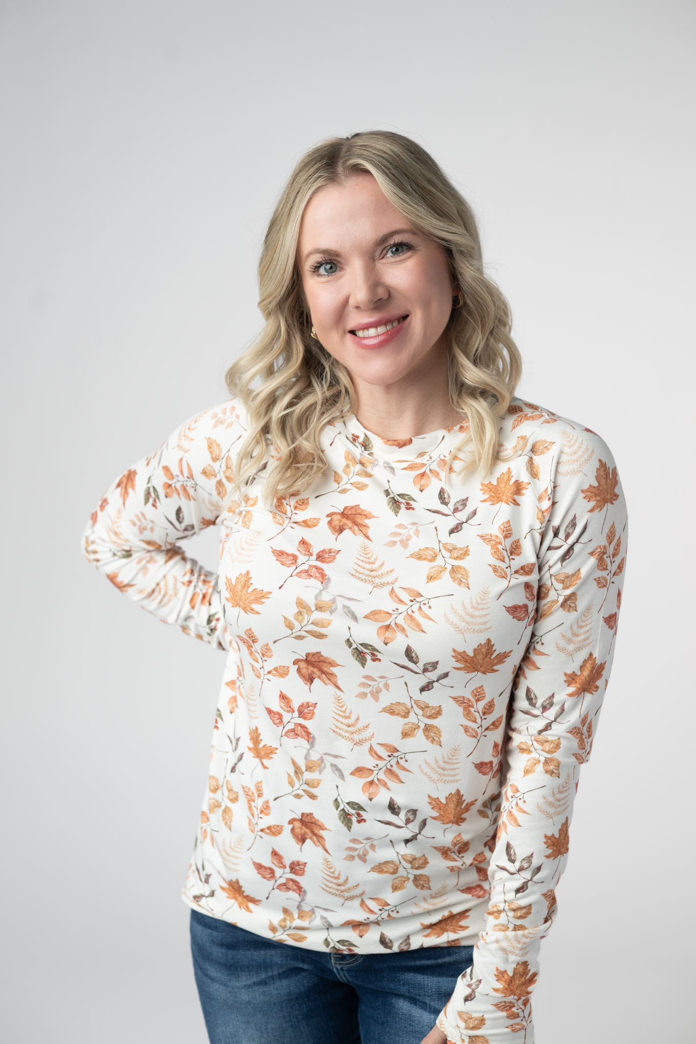 IN STOCK Blair Long Sleeve Top - Harvest Leaves by Michelle Mae