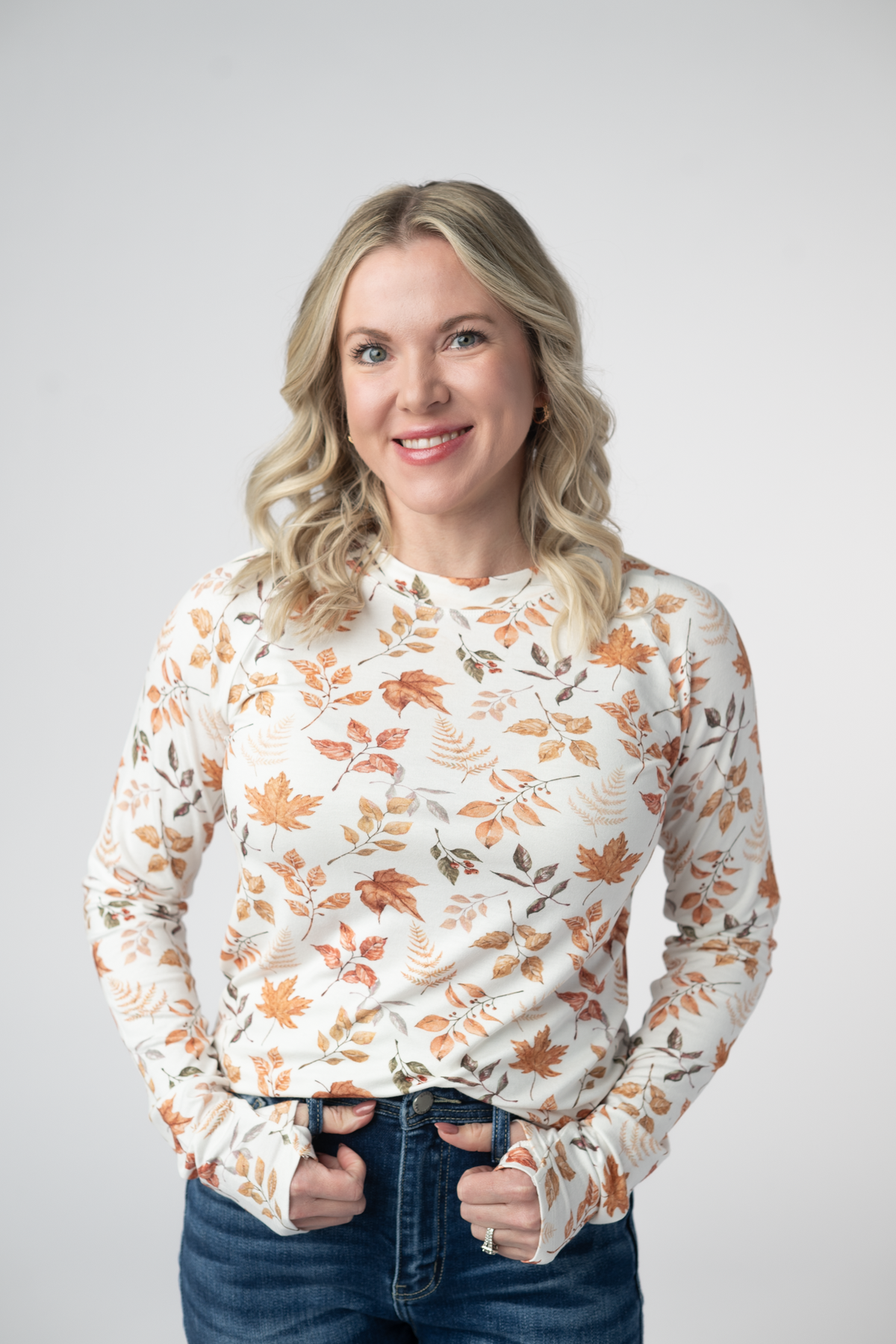 IN STOCK Blair Long Sleeve Top - Harvest Leaves by Michelle Mae