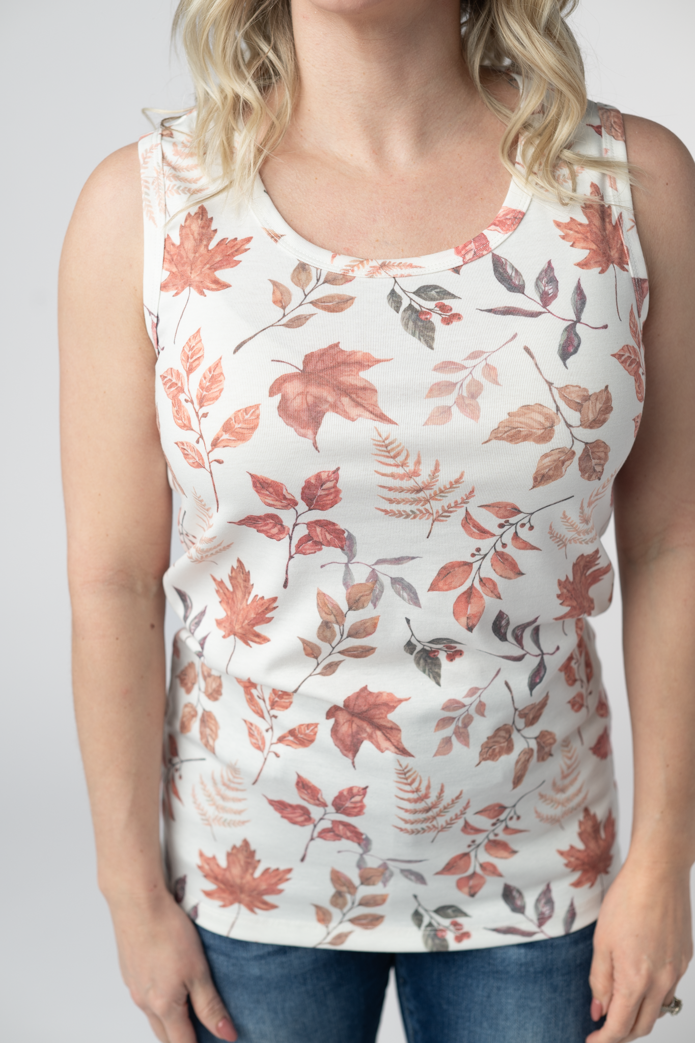 IN STOCK Ava Tank - Harvest Leaves by Michelle Mae