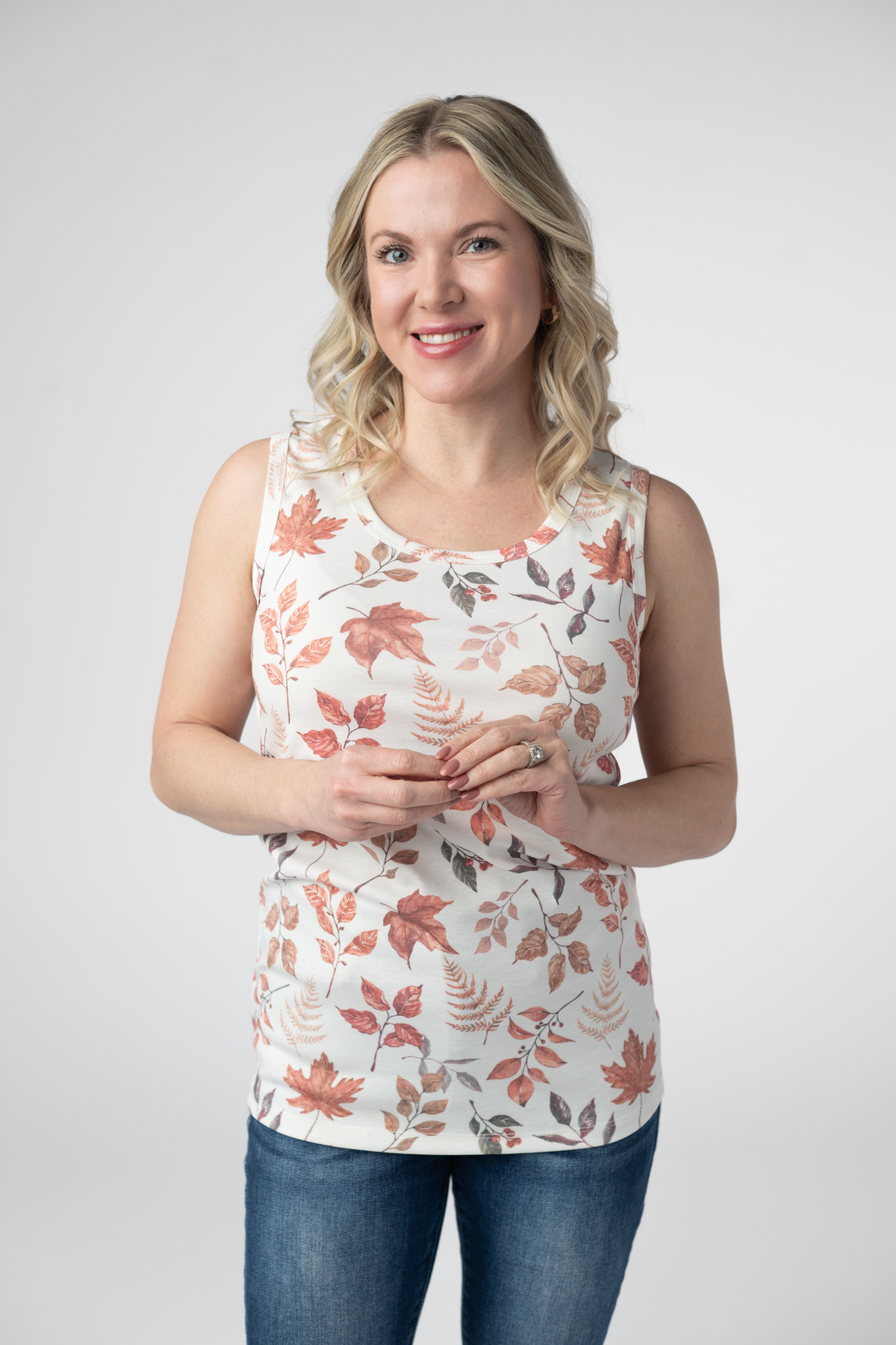 IN STOCK Ava Tank - Harvest Leaves by Michelle Mae