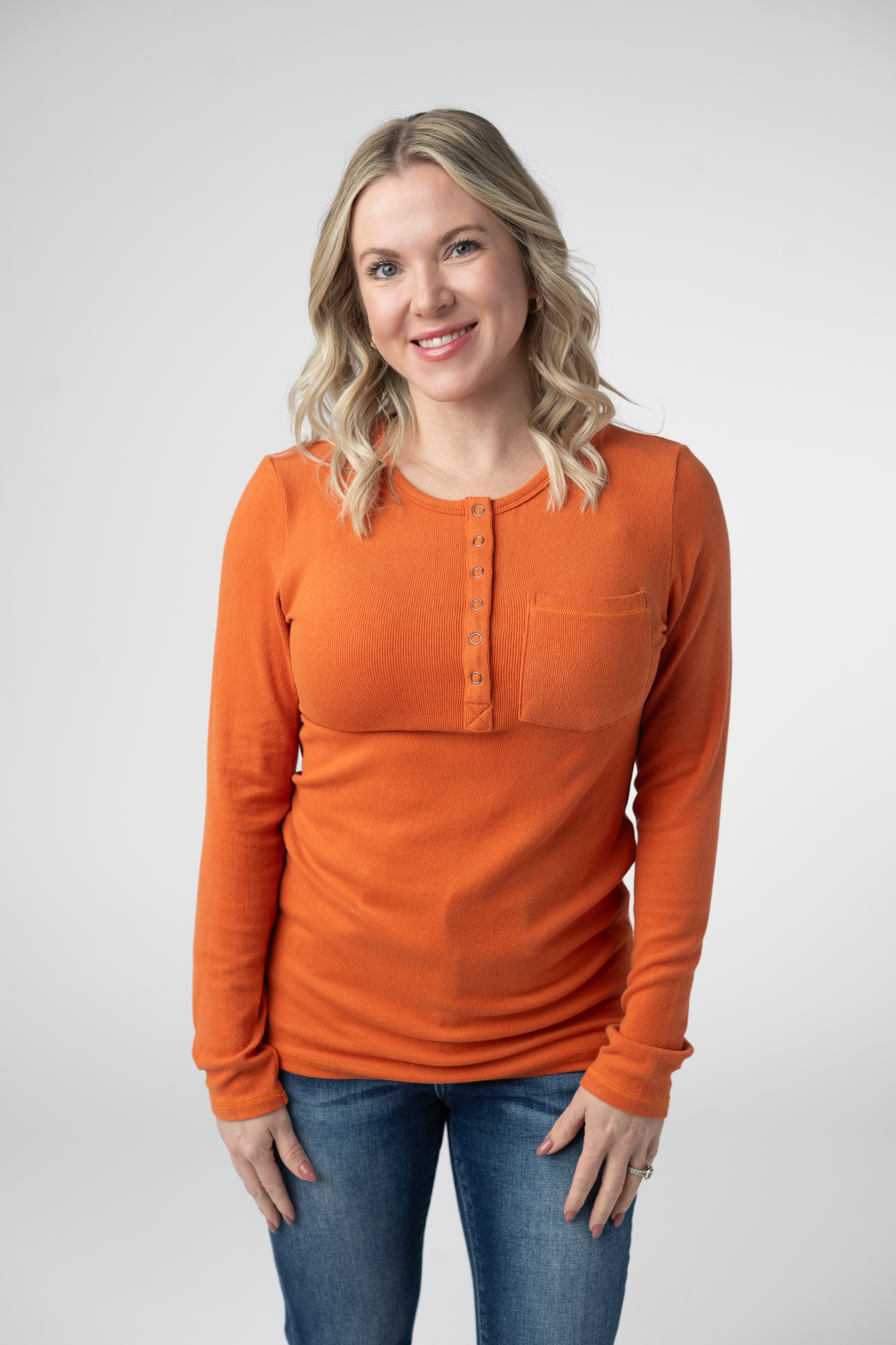 IN STOCK Georgia Long Sleeve Top - Pumpkin Spice by Michelle Mae