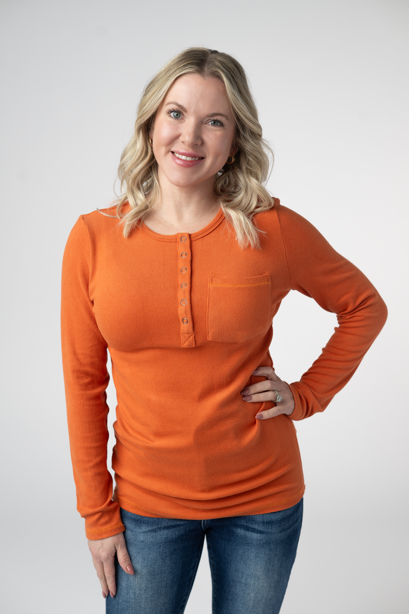 IN STOCK Georgia Long Sleeve Top - Pumpkin Spice by Michelle Mae