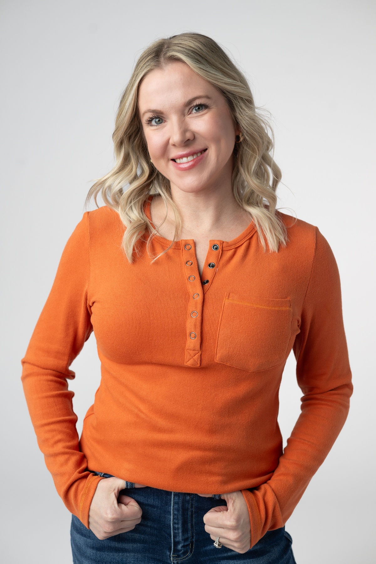 IN STOCK Georgia Long Sleeve Top - Pumpkin Spice by Michelle Mae