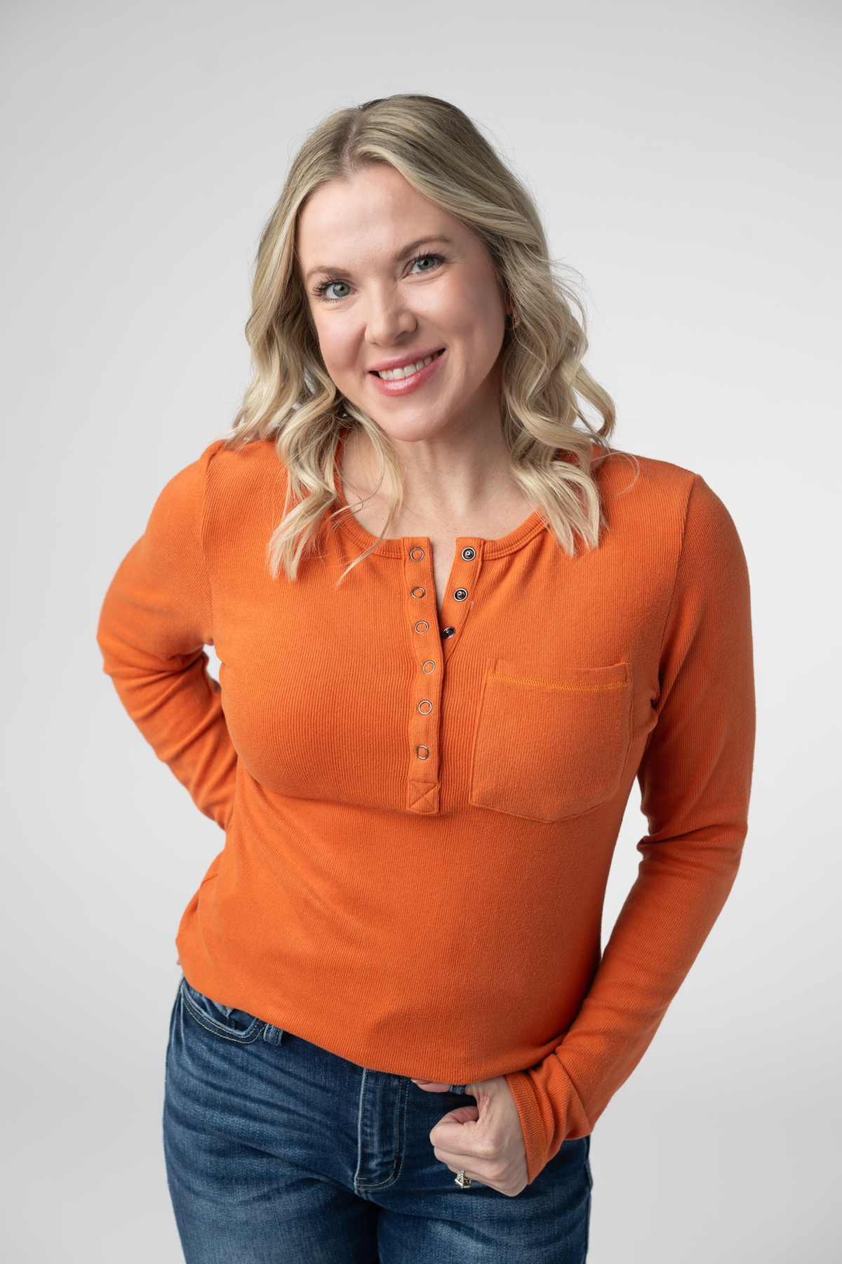 IN STOCK Georgia Long Sleeve Top - Pumpkin Spice by Michelle Mae