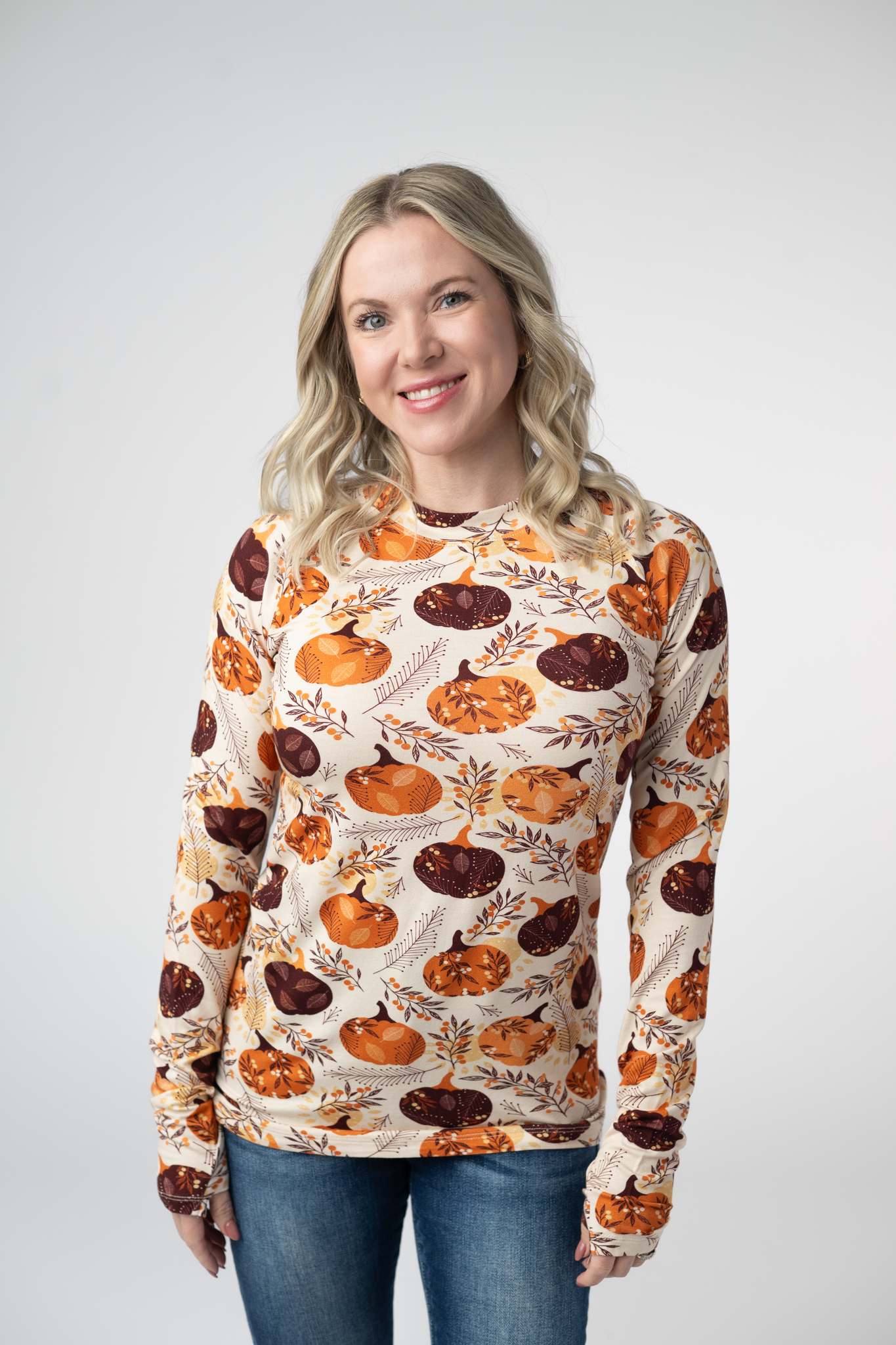 IN STOCK Blair Long Sleeve Top - Autumn Gourds by Michelle Mae