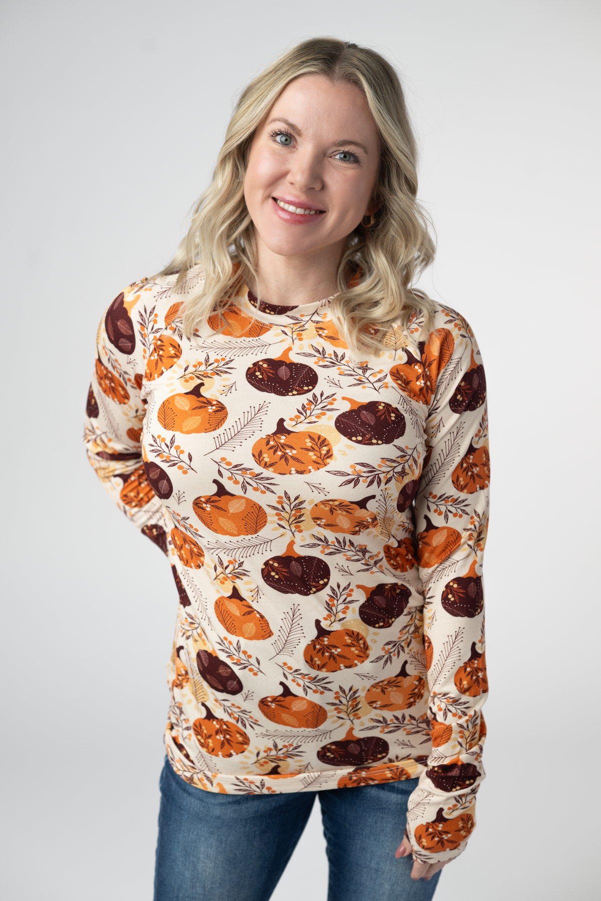 IN STOCK Blair Long Sleeve Top - Autumn Gourds by Michelle Mae
