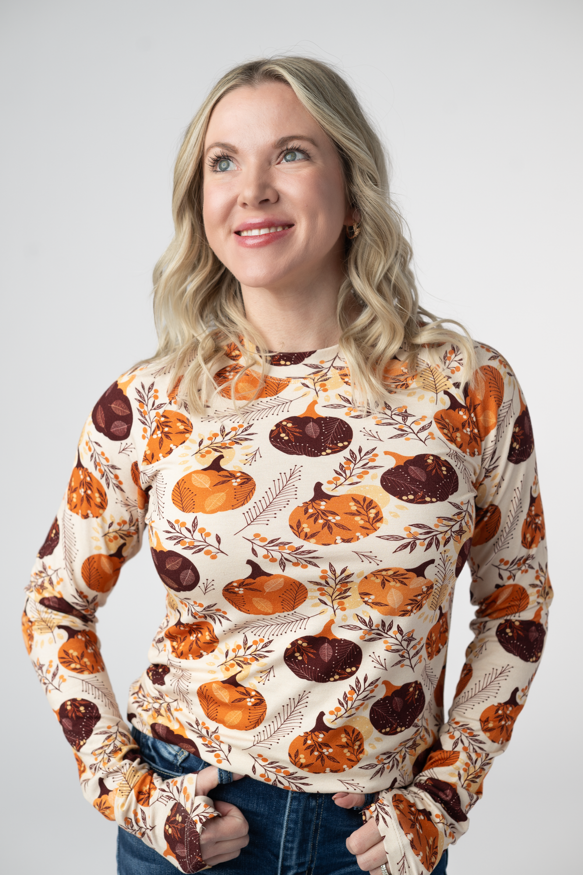 IN STOCK Blair Long Sleeve Top - Autumn Gourds by Michelle Mae
